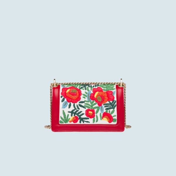 Miu miu red embroidered bag clearance