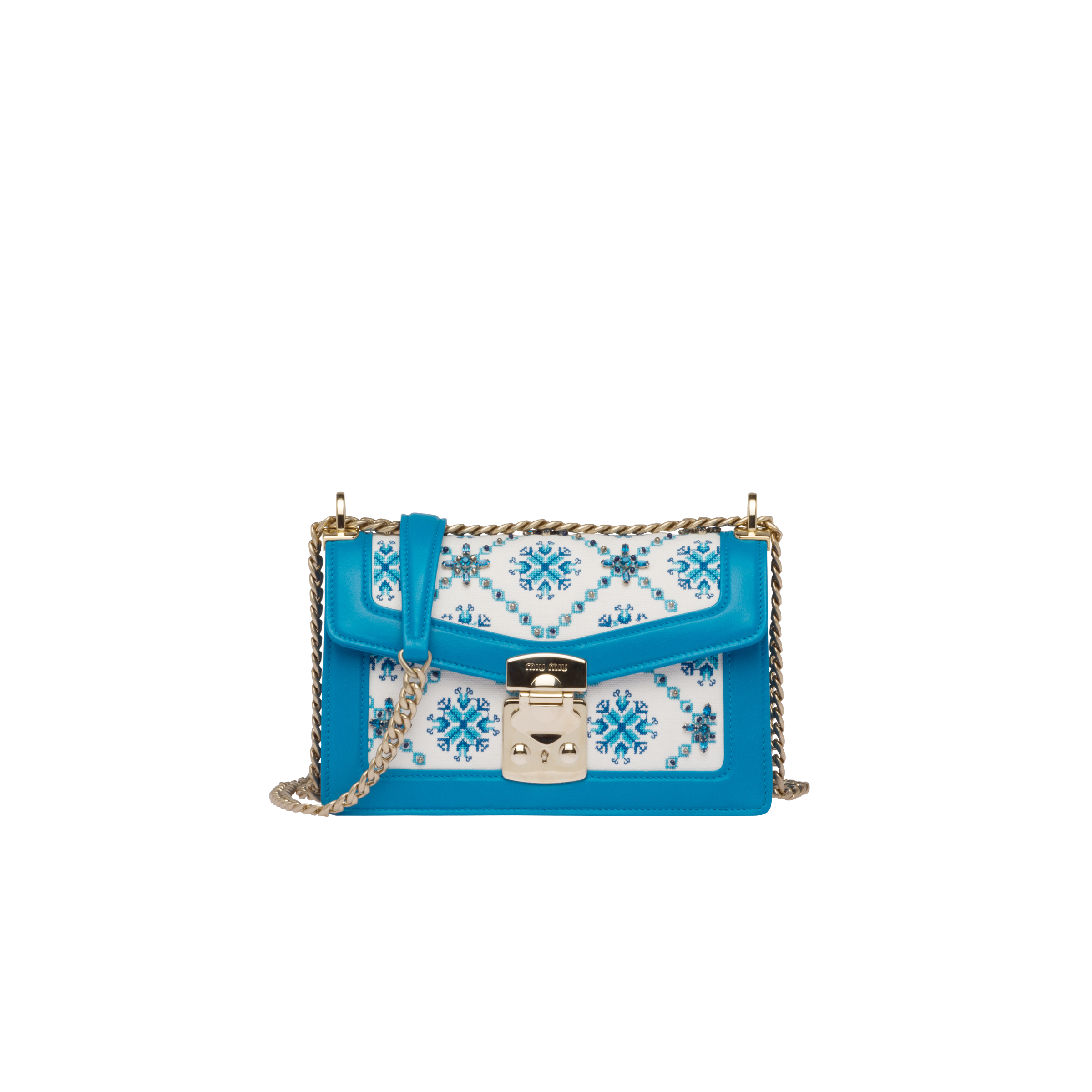 embroidered shoulder bag