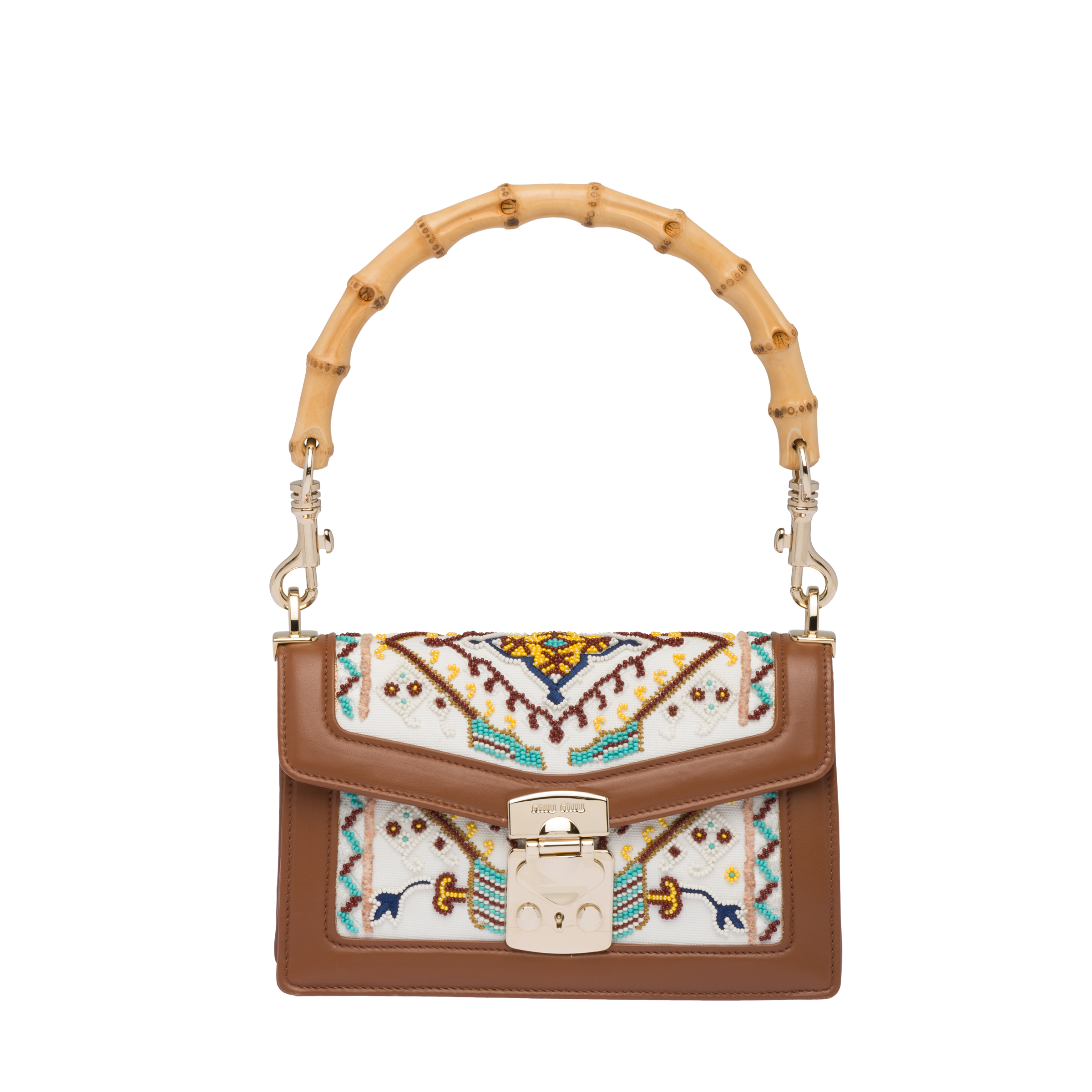 embroidered leather bag