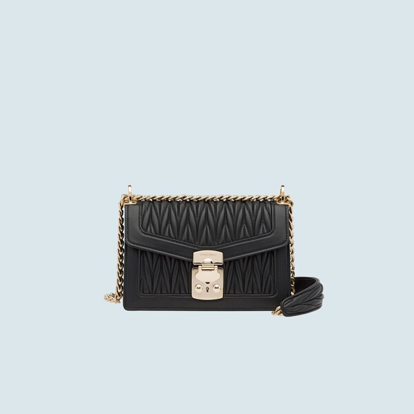 miu miu matelassé leather shoulder bag