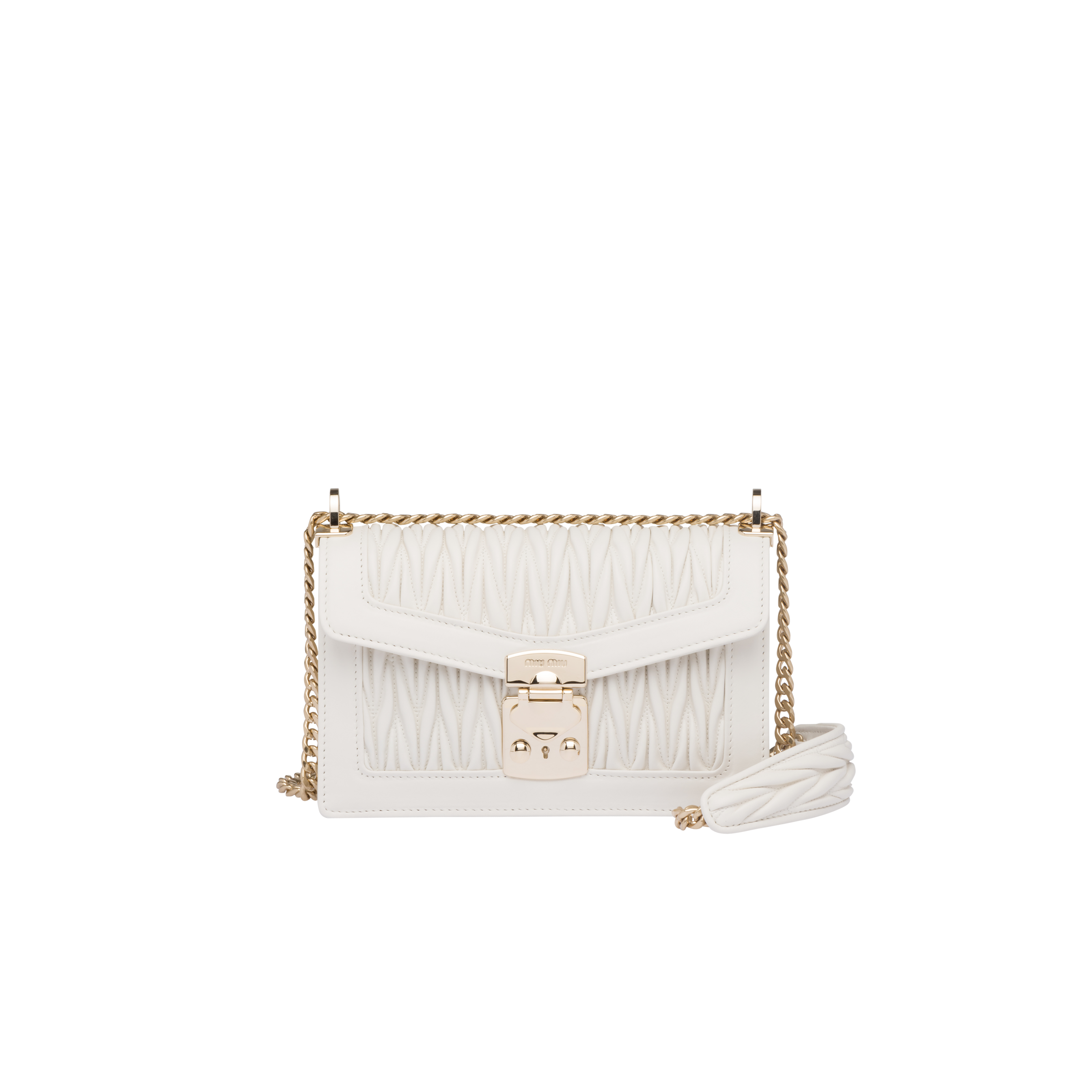 Miu confidential matelassé nappa leather bag best sale
