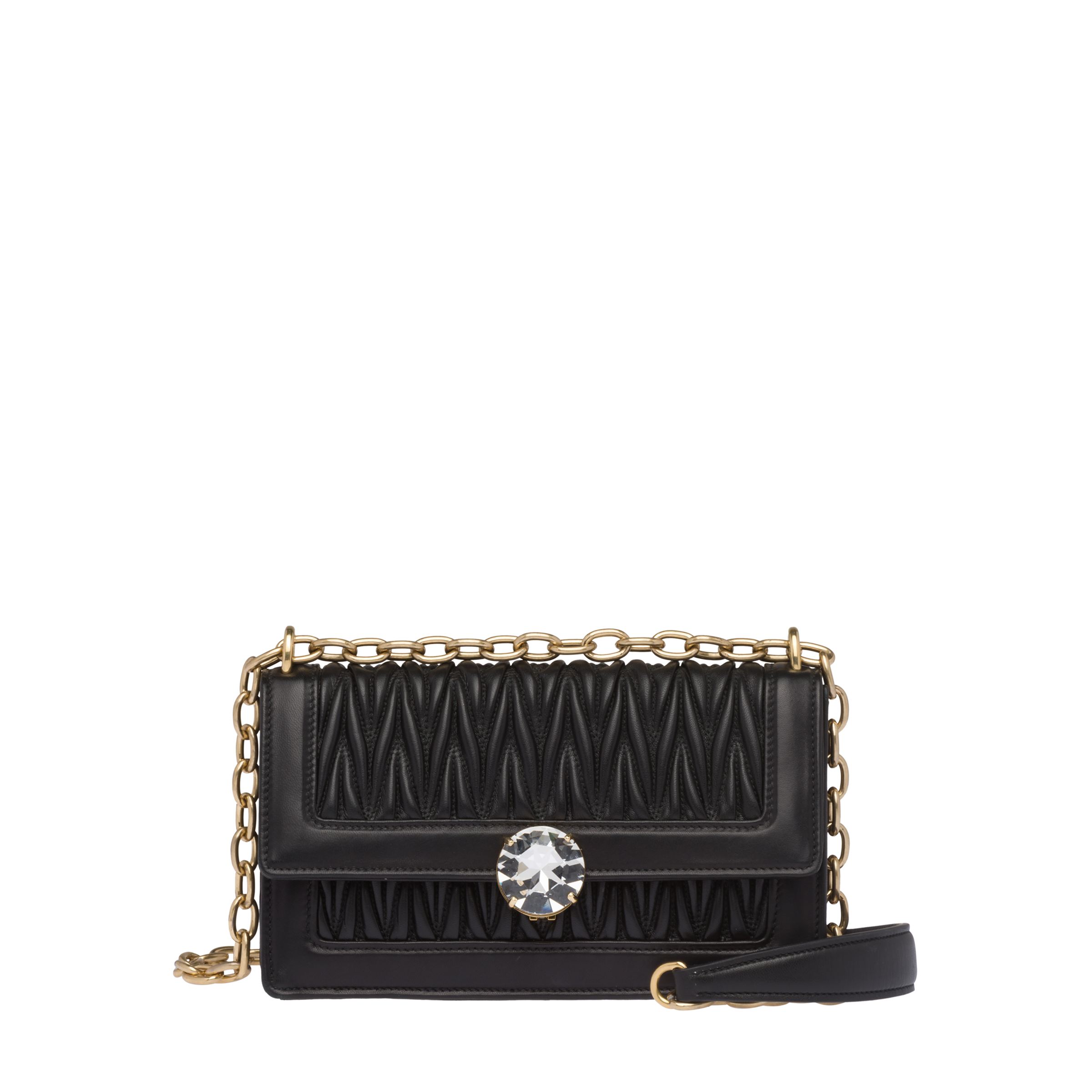 MIUMIU 26S SOLITAIRE BAG 28 IN DARK BROWN CALFSKIN GOLD HARDWARE main image 0