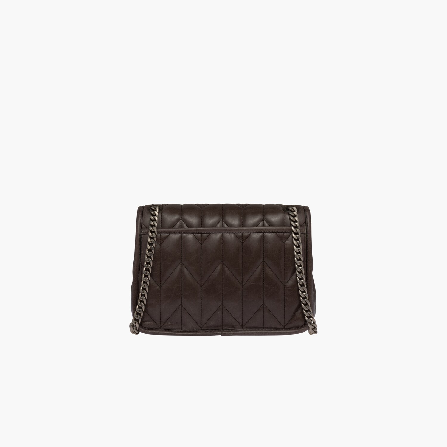 Smoky Gray Shiny leather shoulder bag MIU MIU