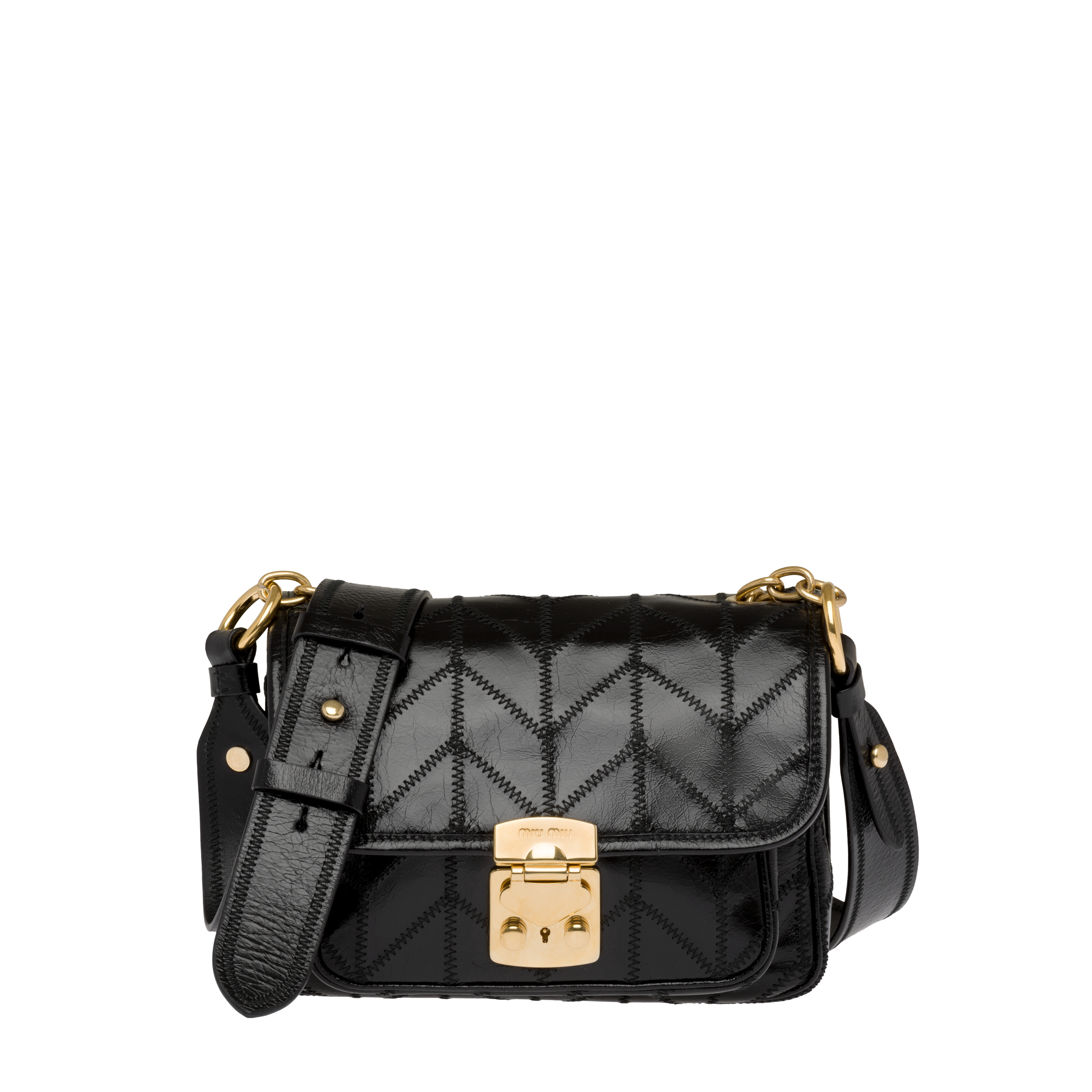 leather patchwork shoulder bag