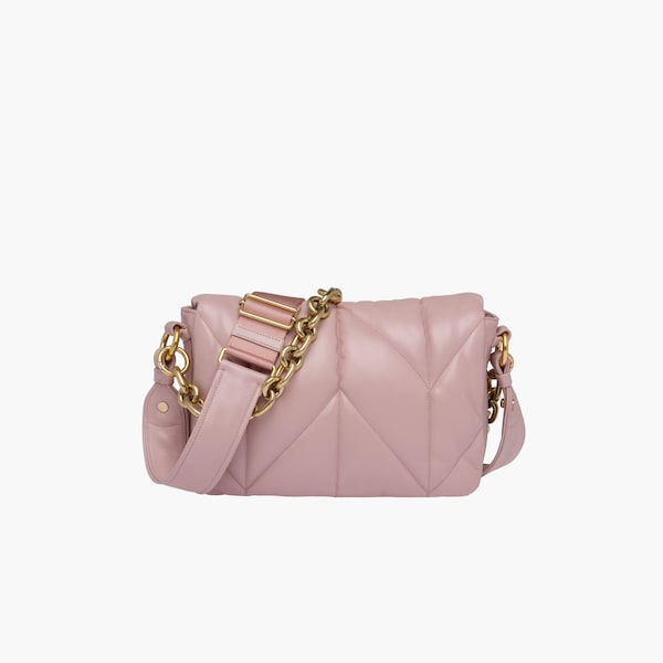 Quilted nappa leather shoulder bag Opal Miu Miu