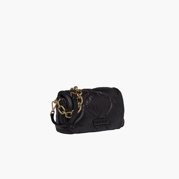 black padded handbag