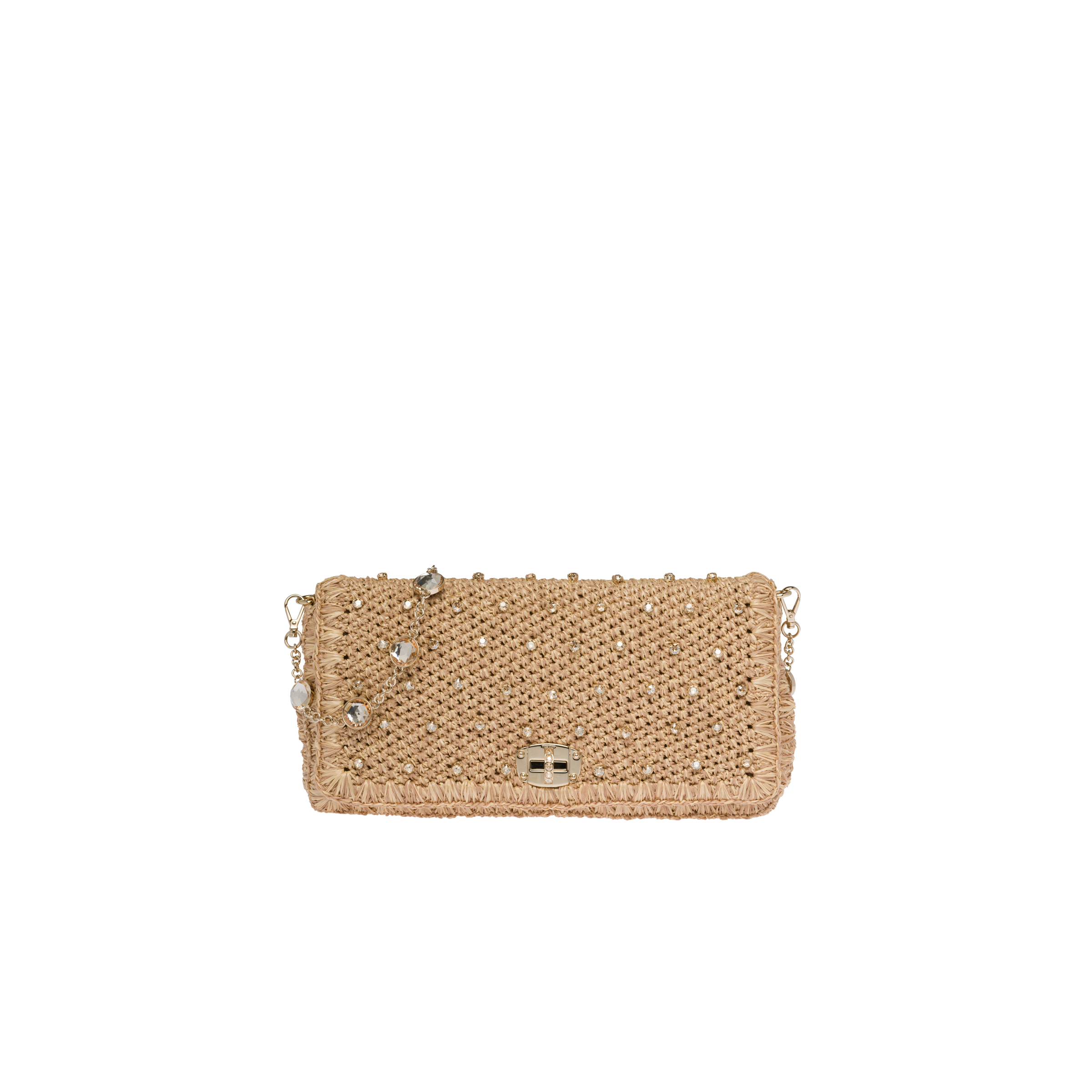Miu Crystal fabric bag with crystals