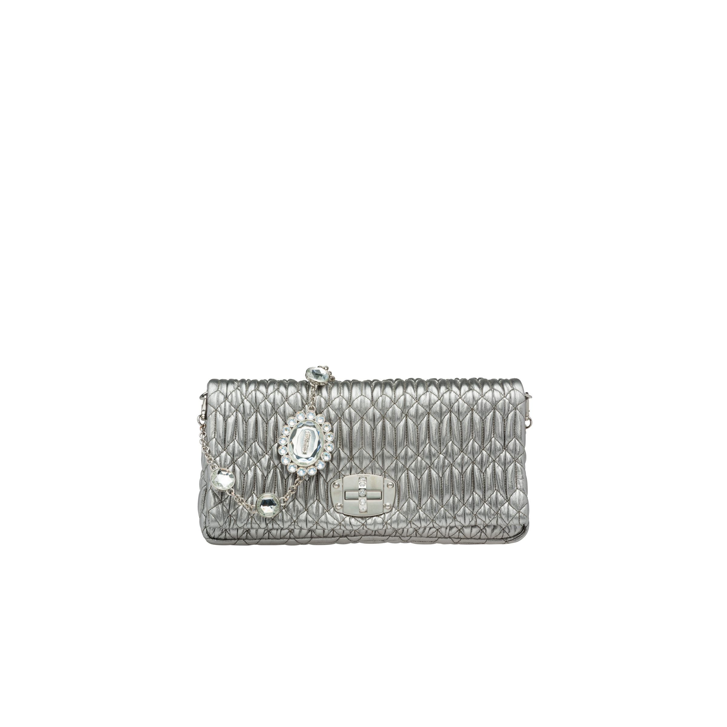 Silver miu outlet miu bag