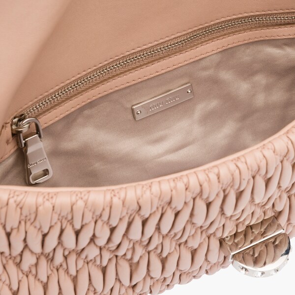 Icónico bolso Miu Miu Crystal en piel Beige camafeo | Miu Miu