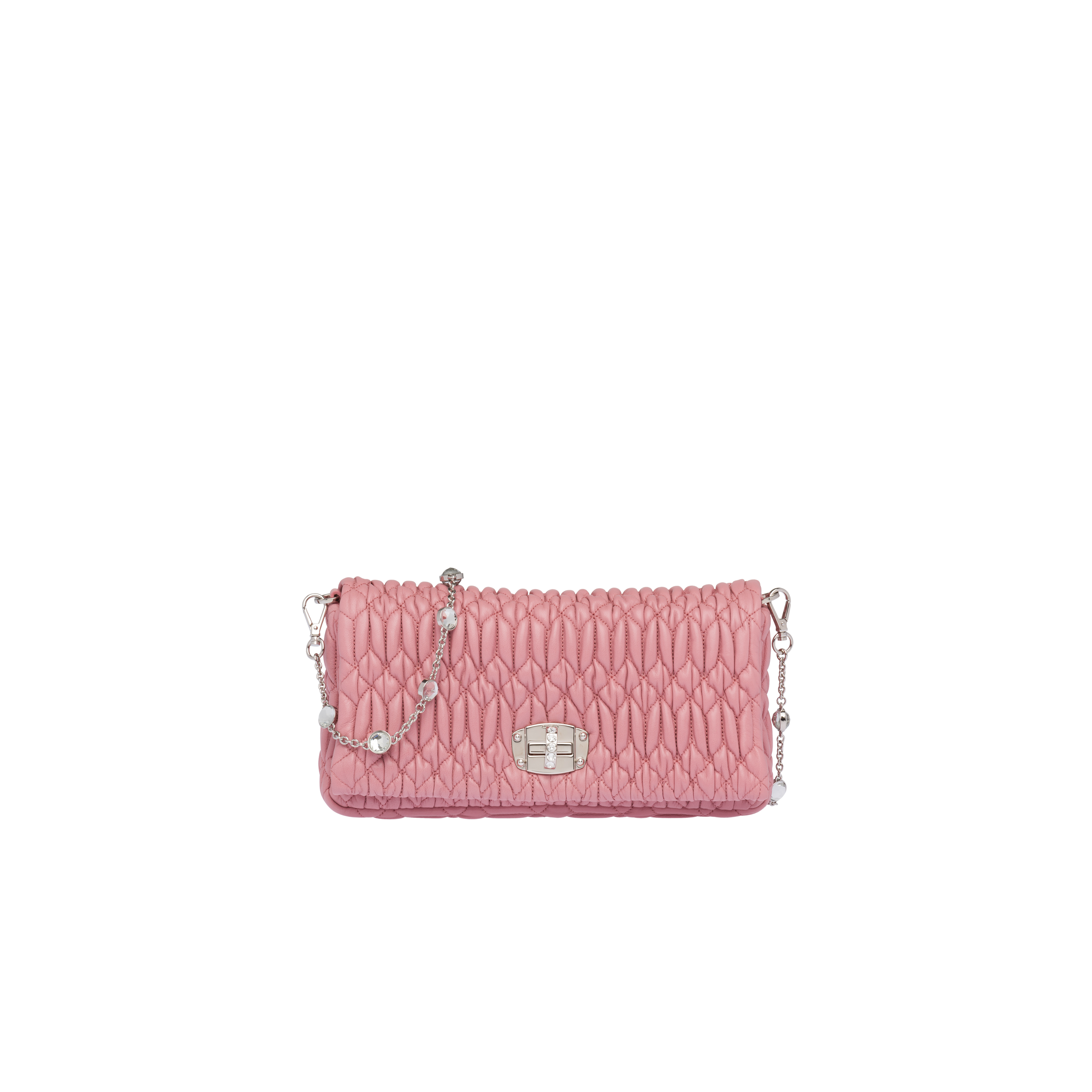 Miu Miu 经典仿水晶手袋粉红色 Miu Miu
