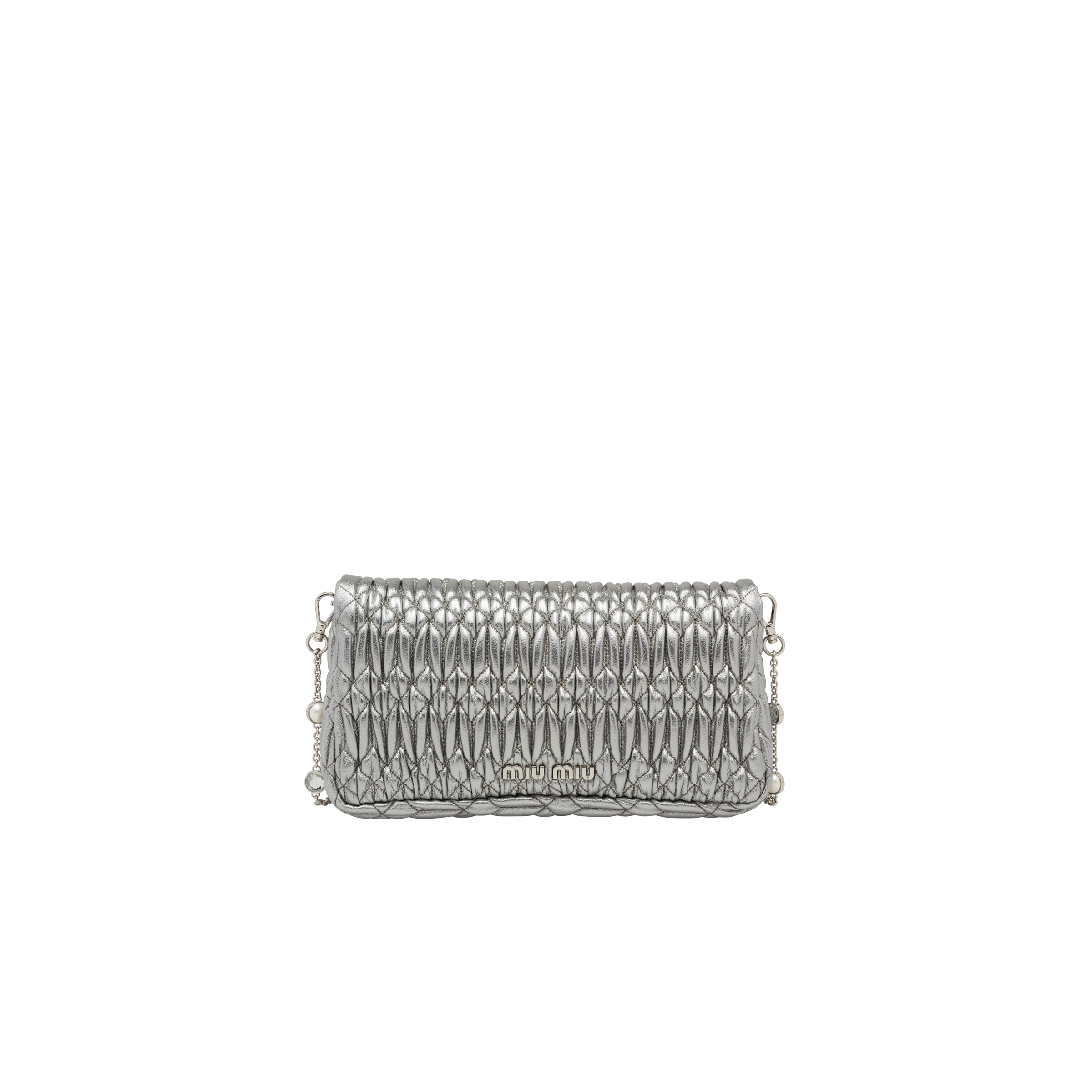 Miu miu silver clutch clearance