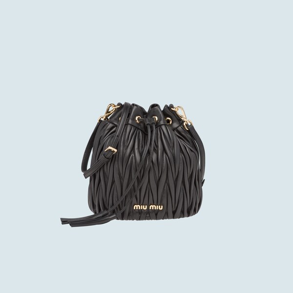 Matelassé Leather Bucket Bag