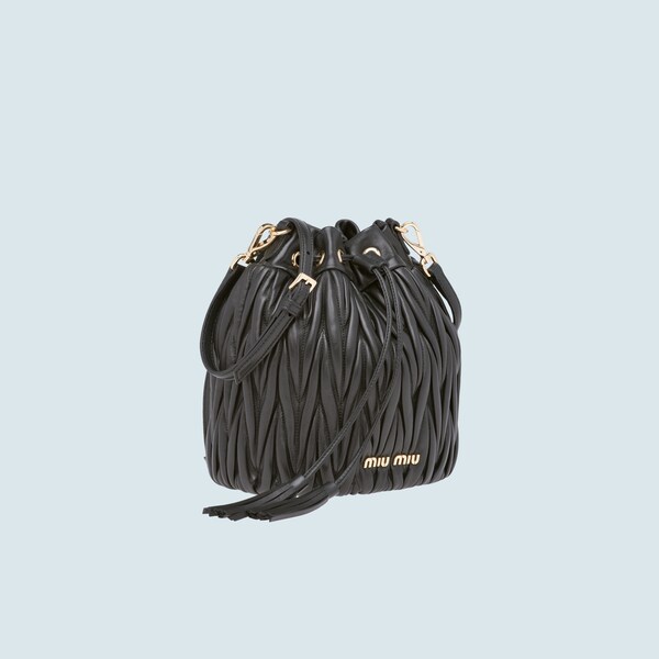 Matelassé Leather Bucket Bag