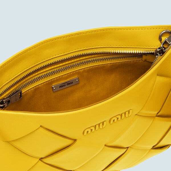 woven leather clutch