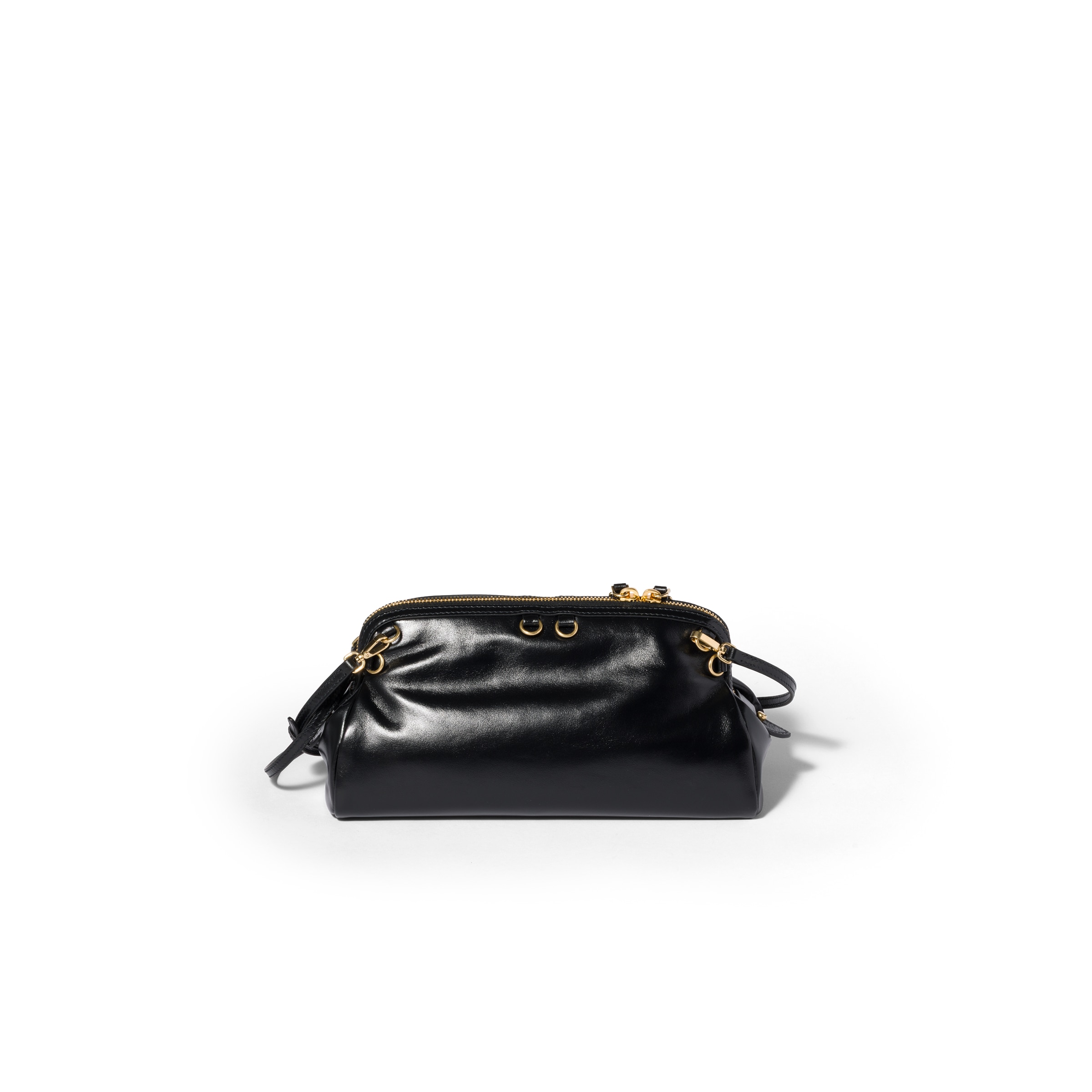Miu Miu Caprice Shiny Leather Clutch In Purple