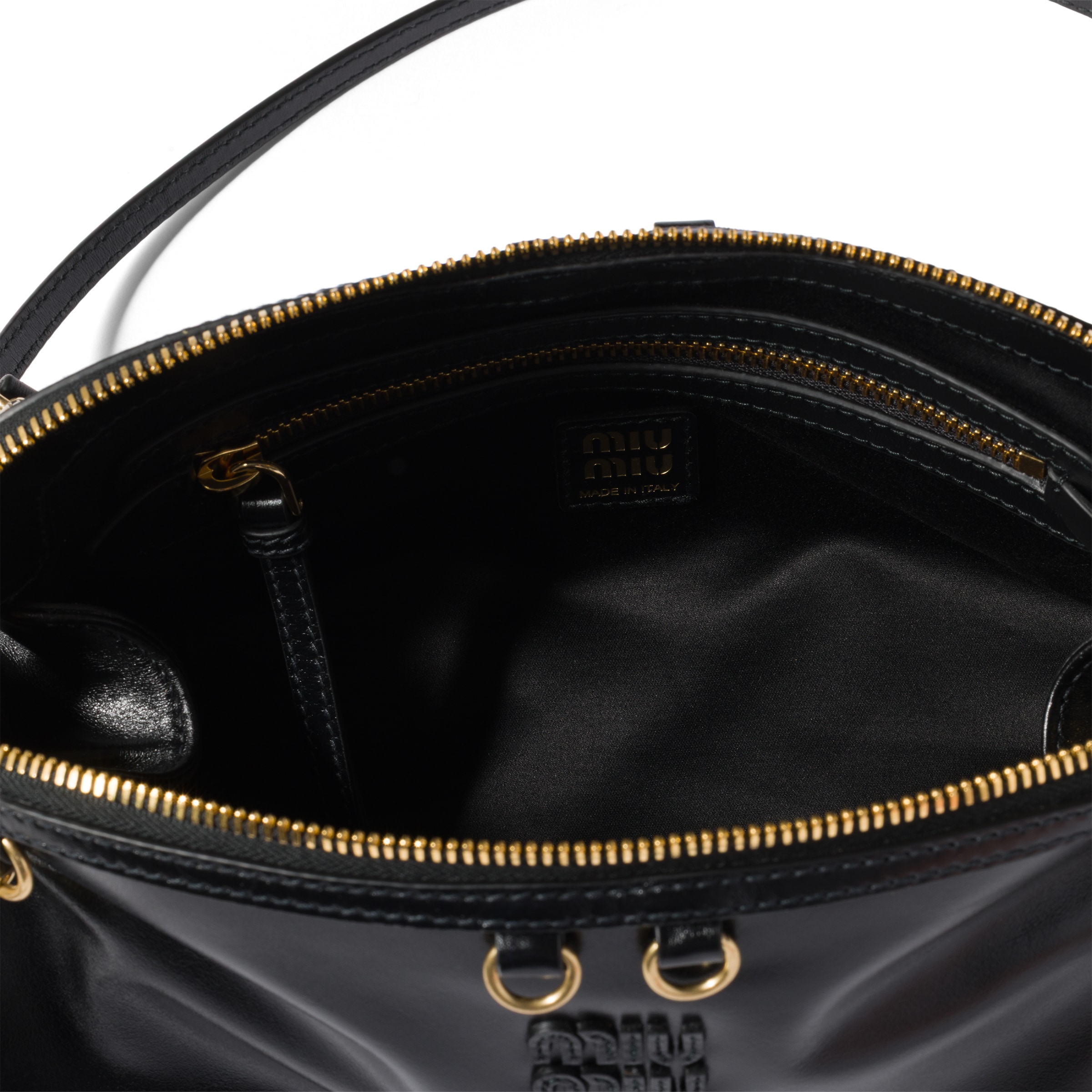 Miu Miu Caprice Shiny Leather Clutch In Purple