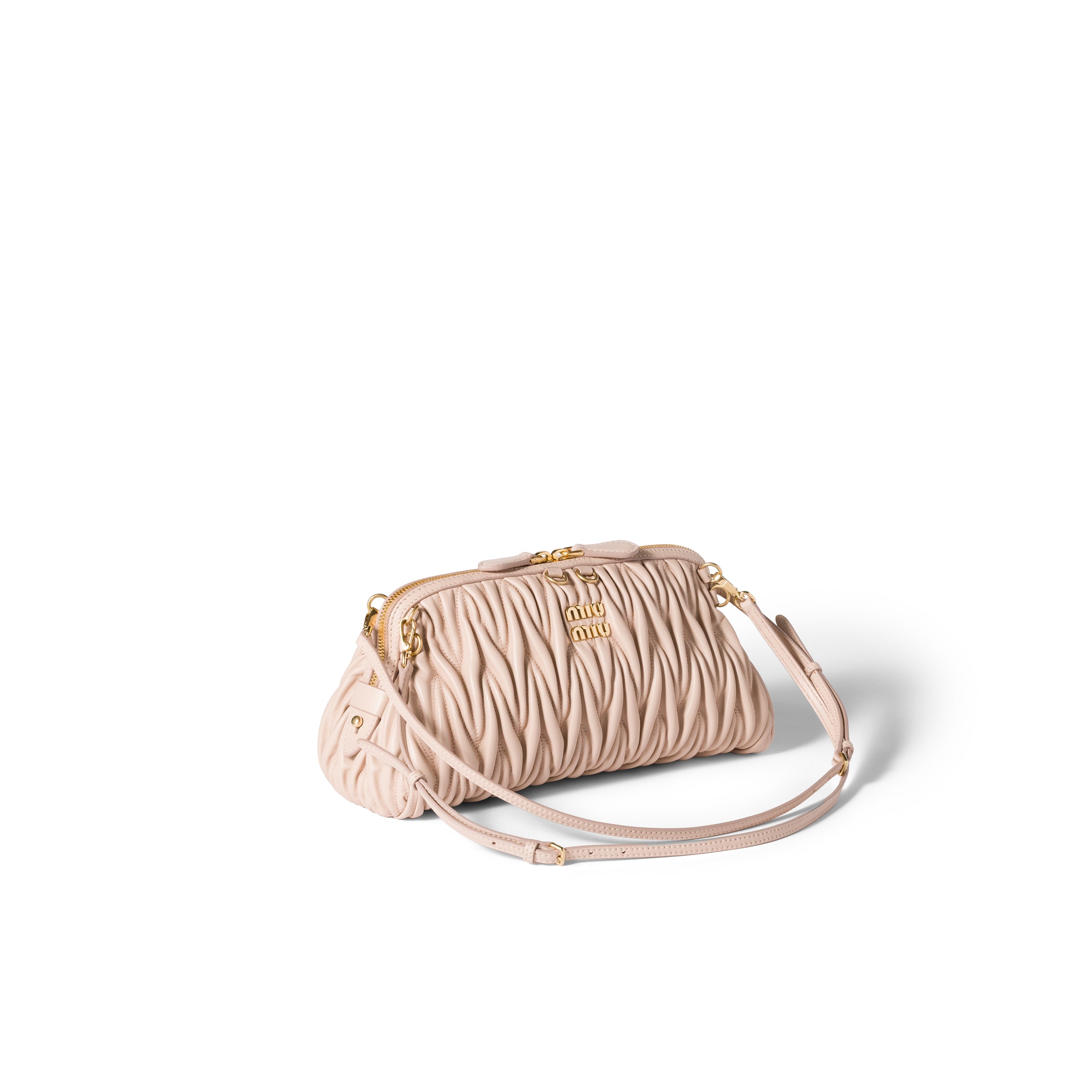 Miu Miu マテラッセ クラッチバッグ In Pink