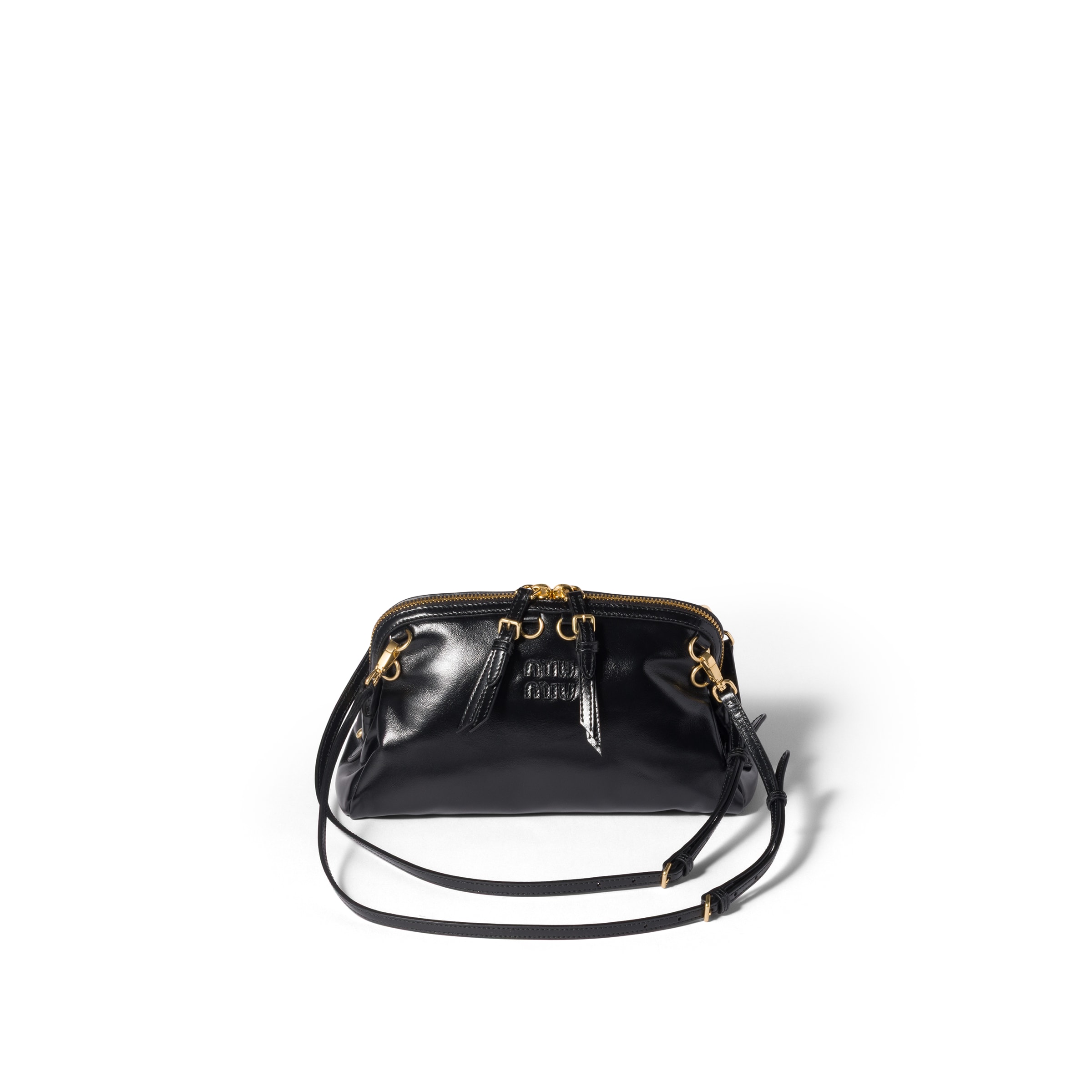 Miu Miu Cartera De Mano Caprice De Piel, Mujer, Negro