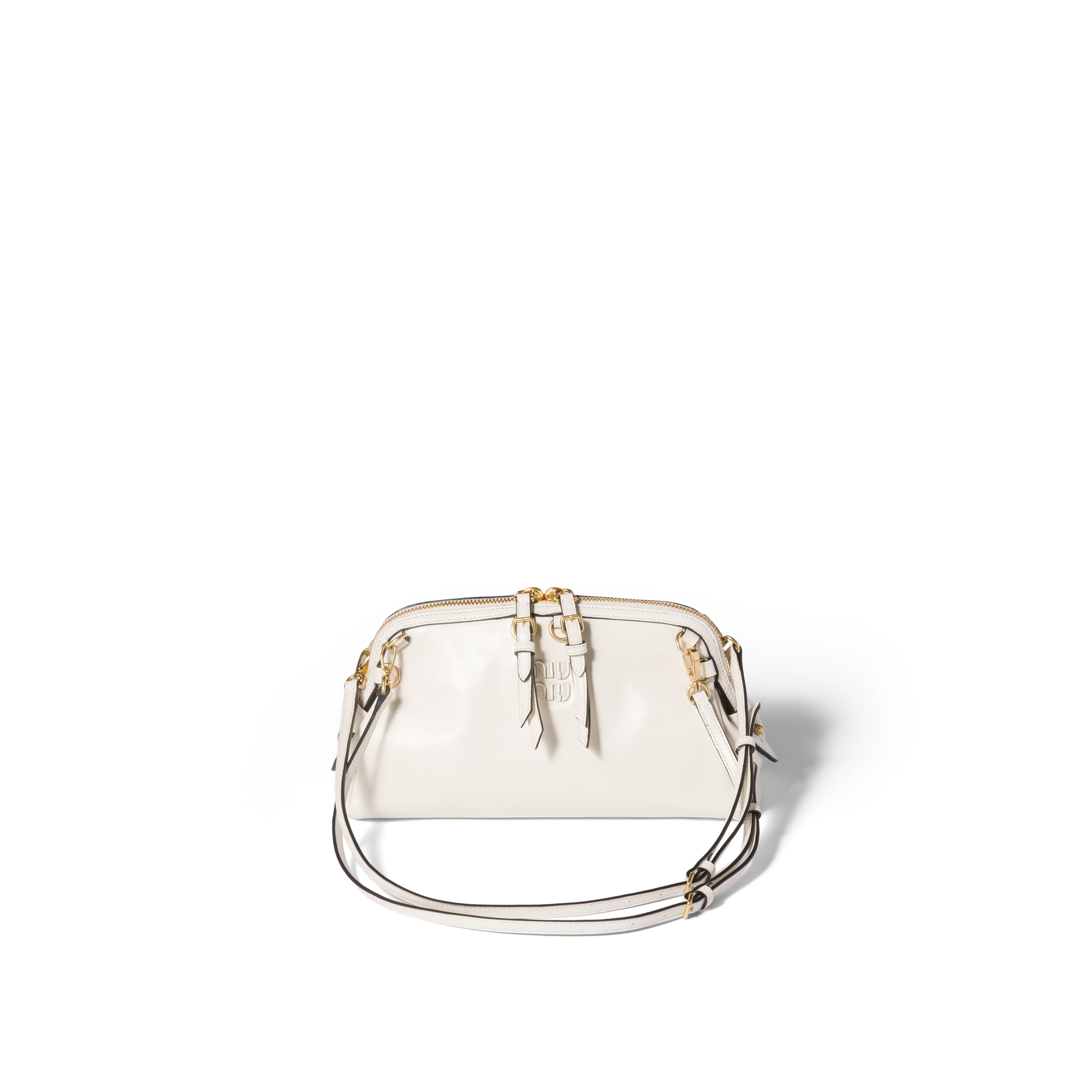 Miu Miu Cartera De Mano Caprice De Piel, Mujer, Blanco