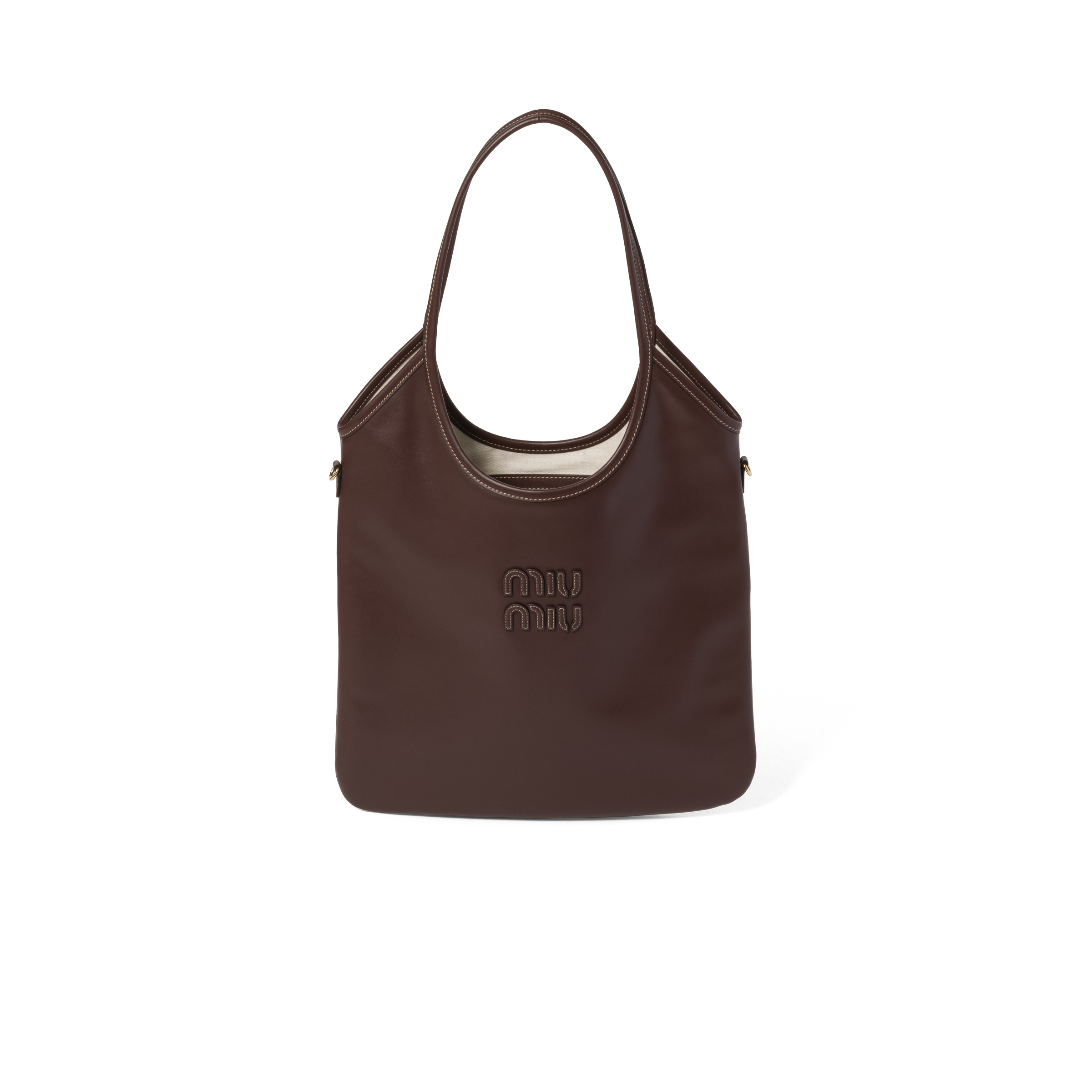 Miu Miu Ivy Leather Bag In Briarwood
