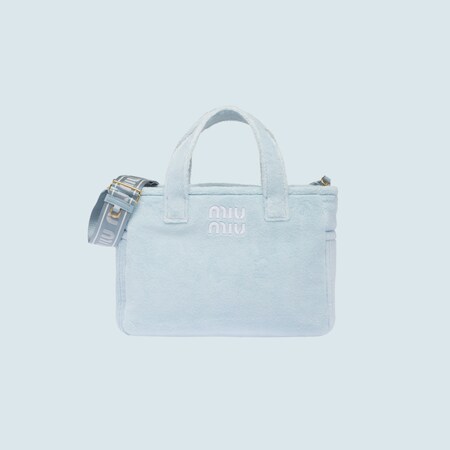 ジャカードロゴデニム ハンドバッグ レッド | Miu Miu