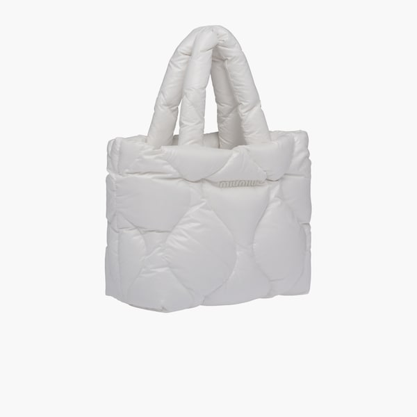 Bolso de nylon acolchado Blanco | Miu Miu