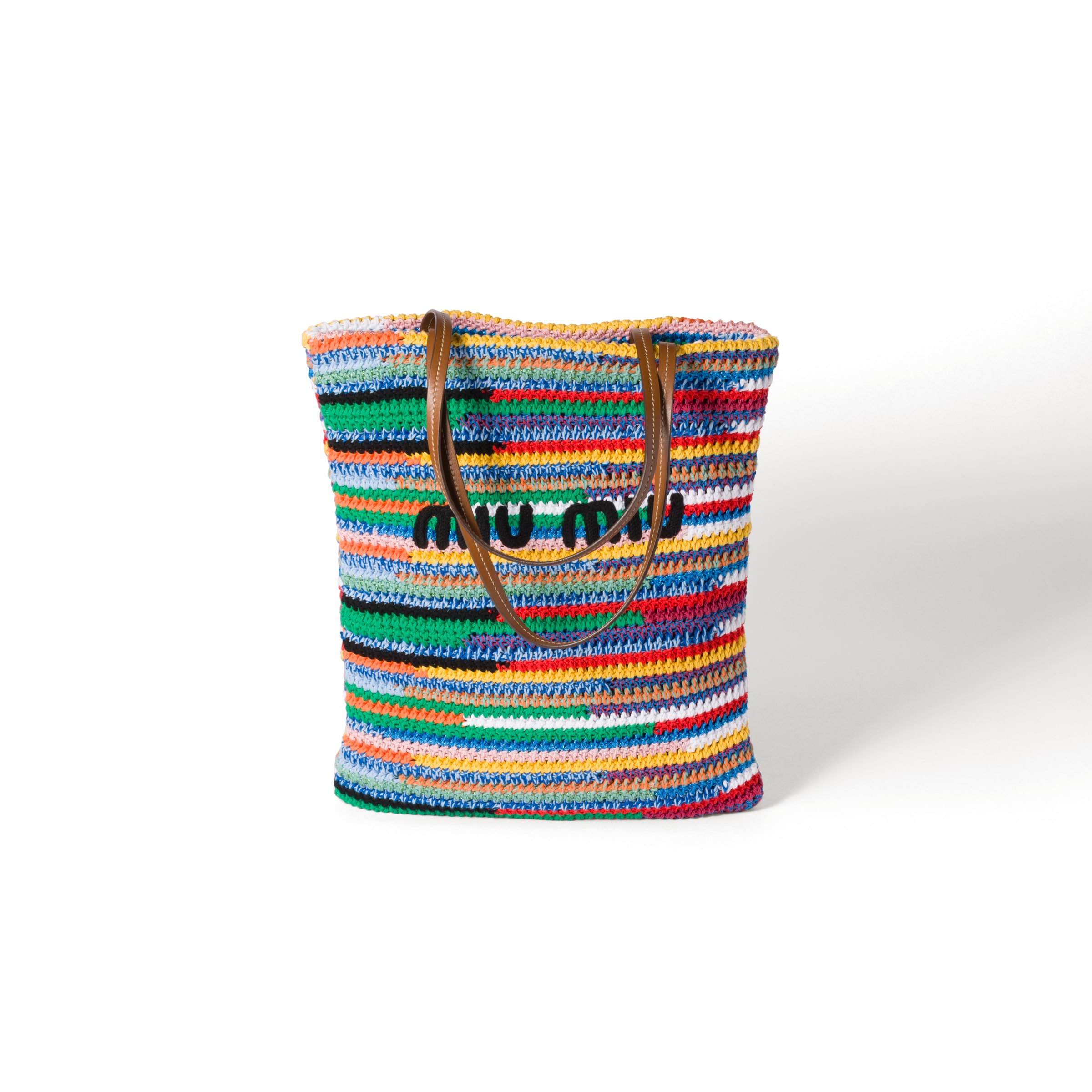 Miu Miu Crochet Tote Bag, Woman, Multicolored