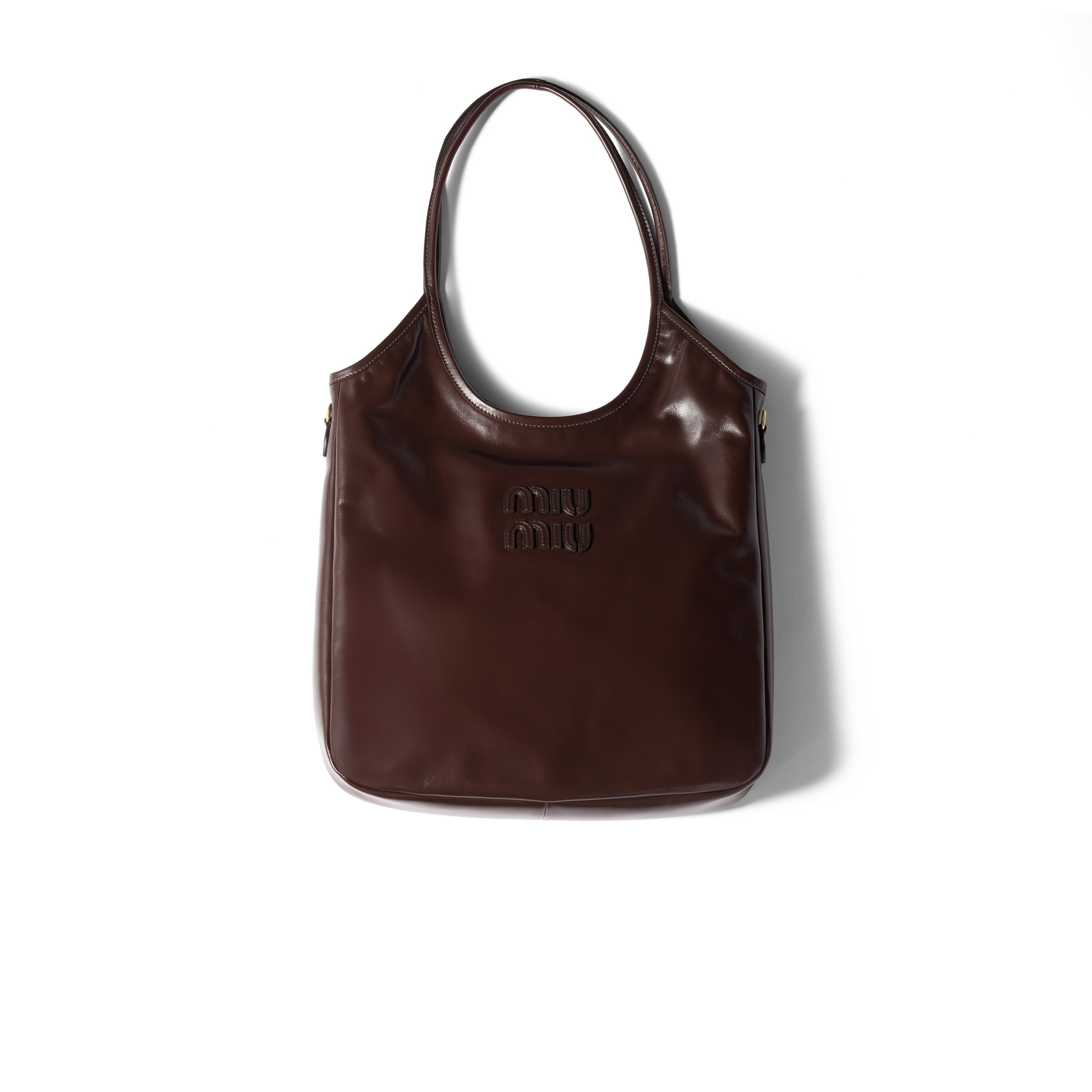 Miu Miu Bolso Ivy De Piel, Mujer, Marrón Oscuro