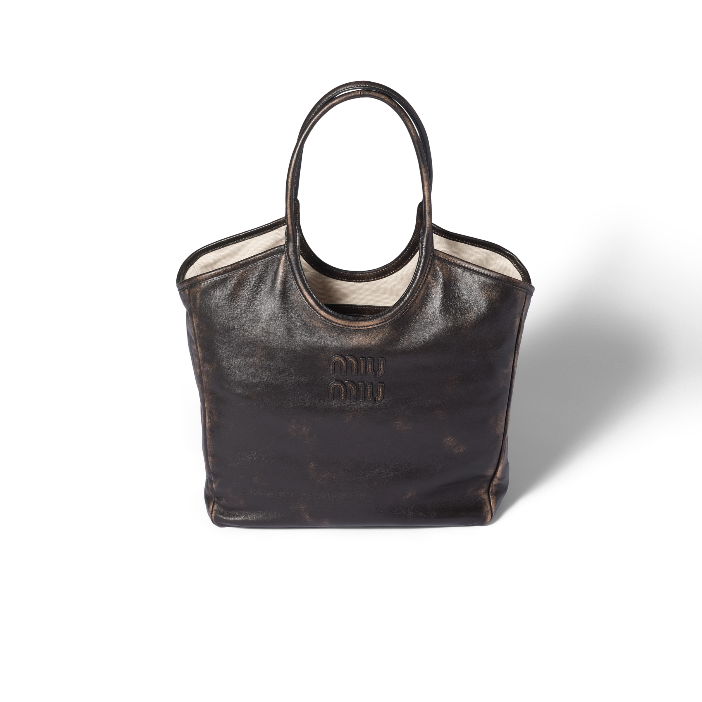 Ivy Leather Tote Bag, Woman, Coffee