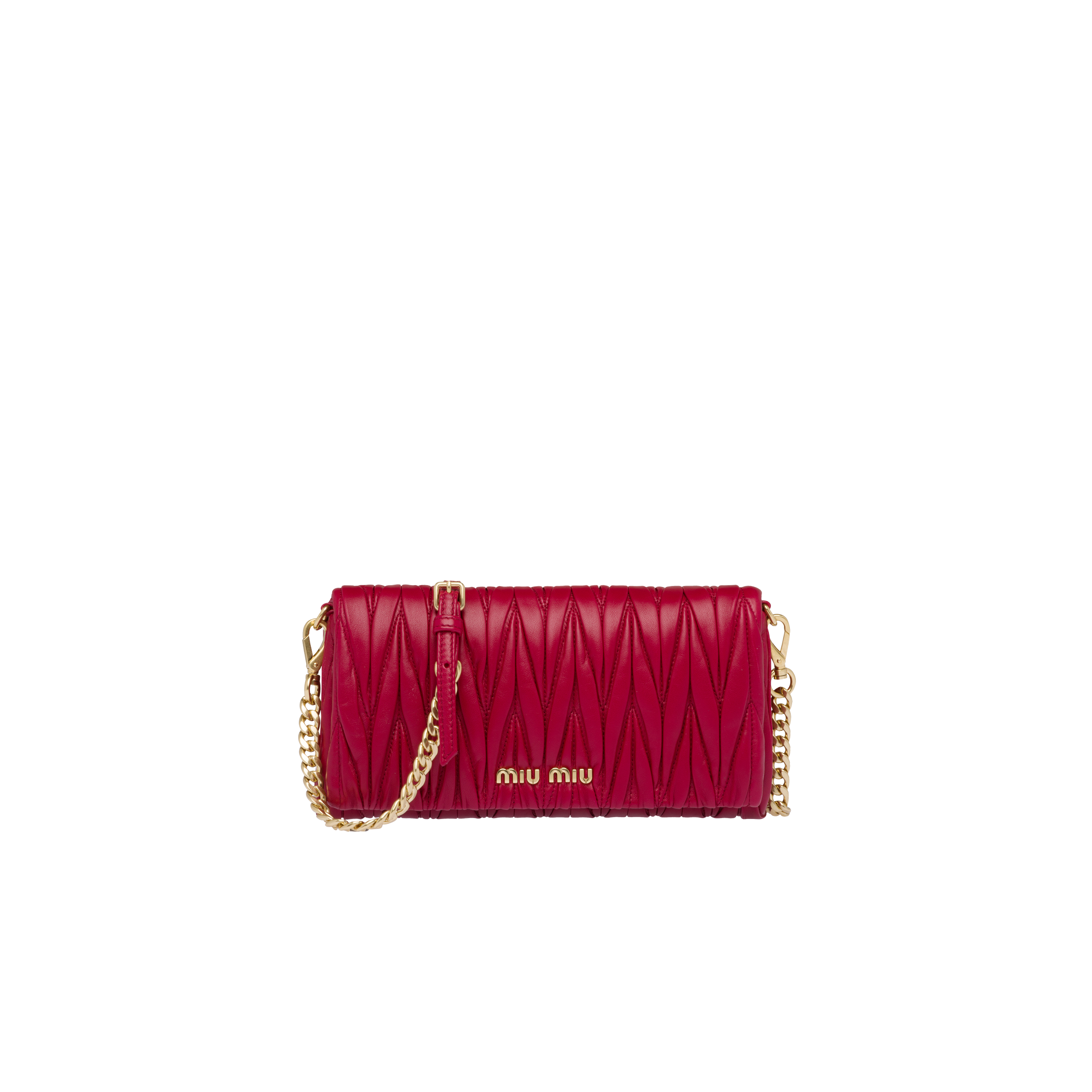 MIU MIU Matelassé nappa leather shoulder bag