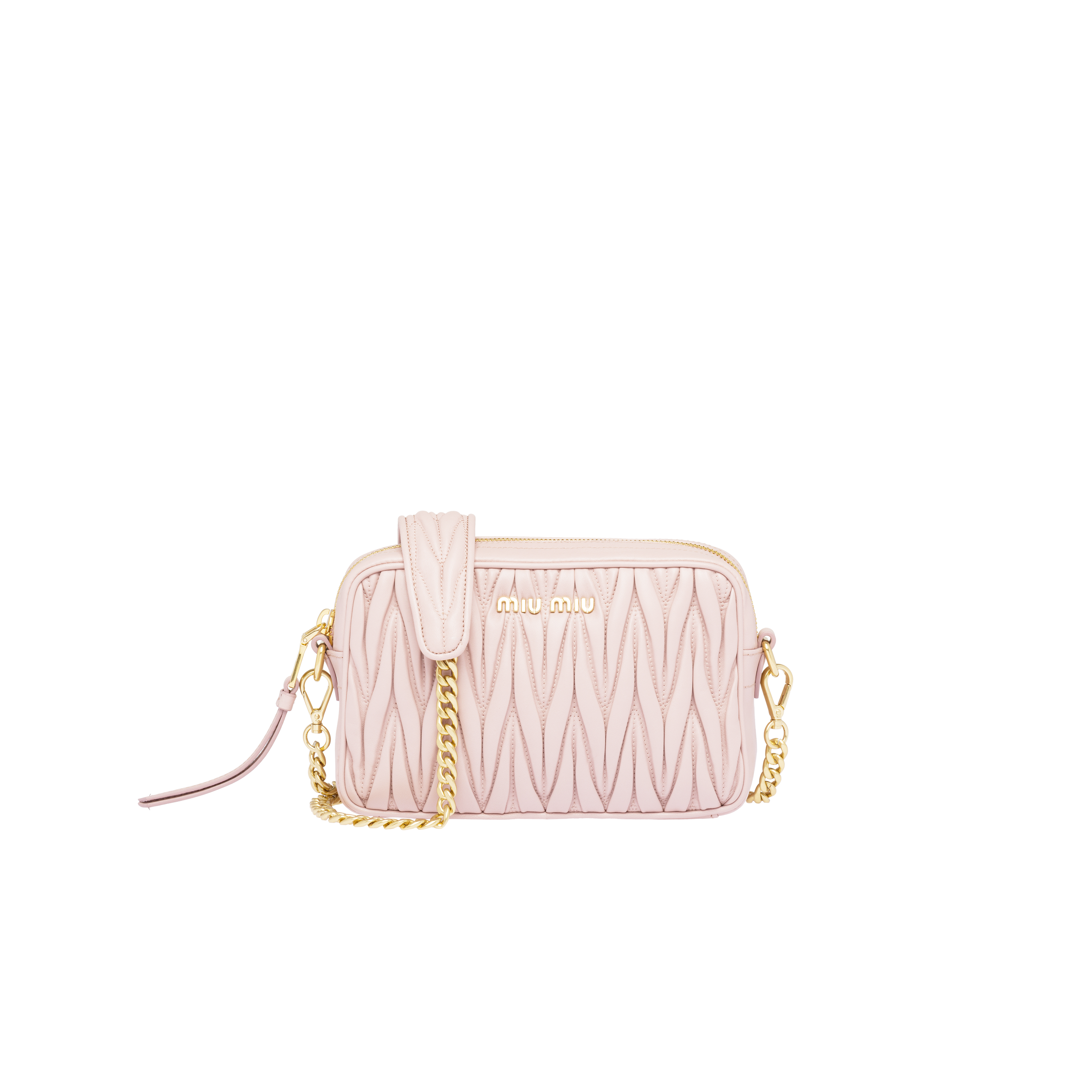 Miu Miu Matelassé Nappa Leather Shoulder Bag In Opal | ModeSens