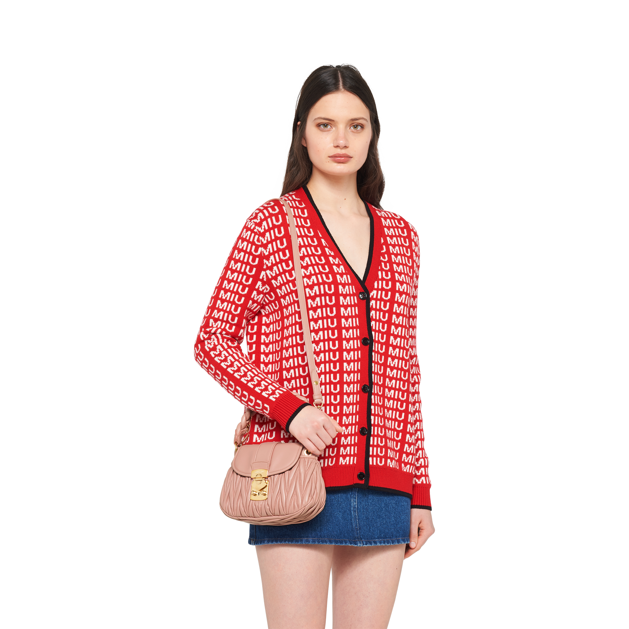Miu coffer matelassé on sale nappa leather handbag