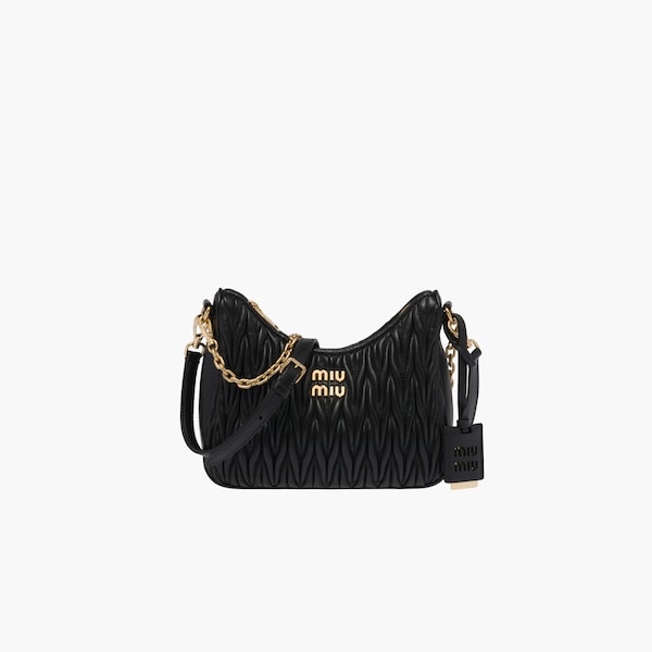 Black Leather shoulder bag | MIU MIU