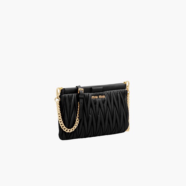Bolso de piel matelassé Negro | Miu Miu