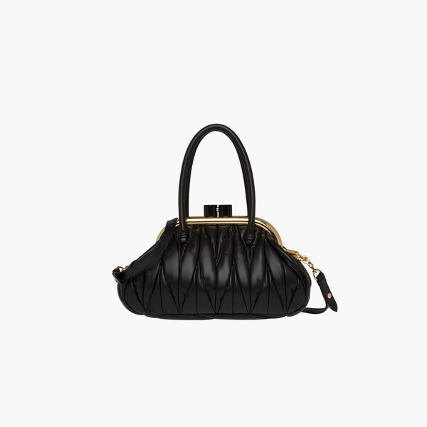 Miu Miu Borsa a mano in nappa matelassé Smeraldo | Borse A Mano Donna » LF  Safety System
