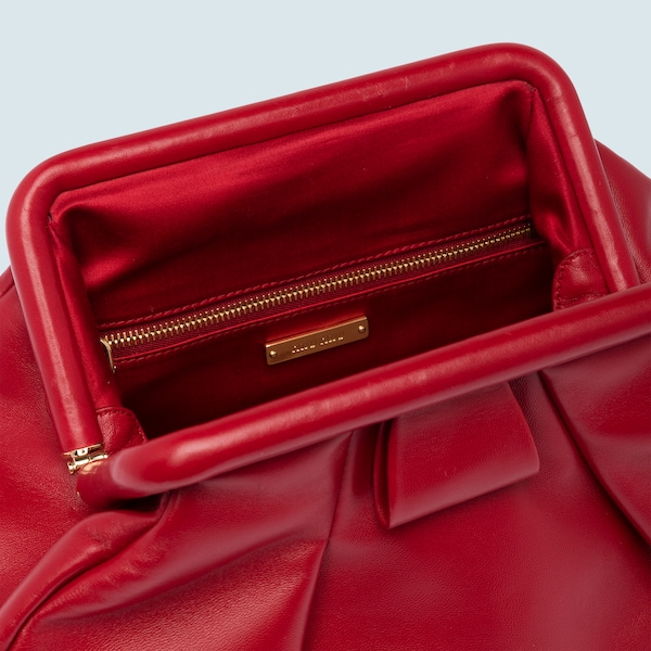 Nappa leather clutch | Miu Miu