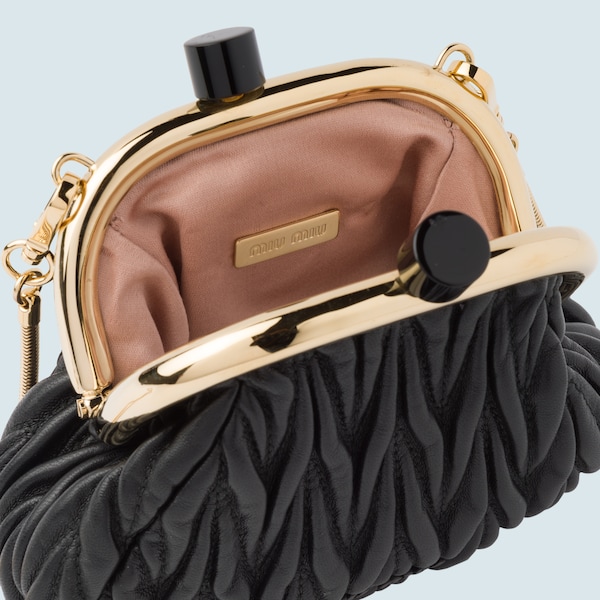 ミュウ ベル ナッパレザー ミニバッグ ブラック Miu Miu ミュウ ベル ナッパレザー ミニバッグ ブラック Miu Miu
