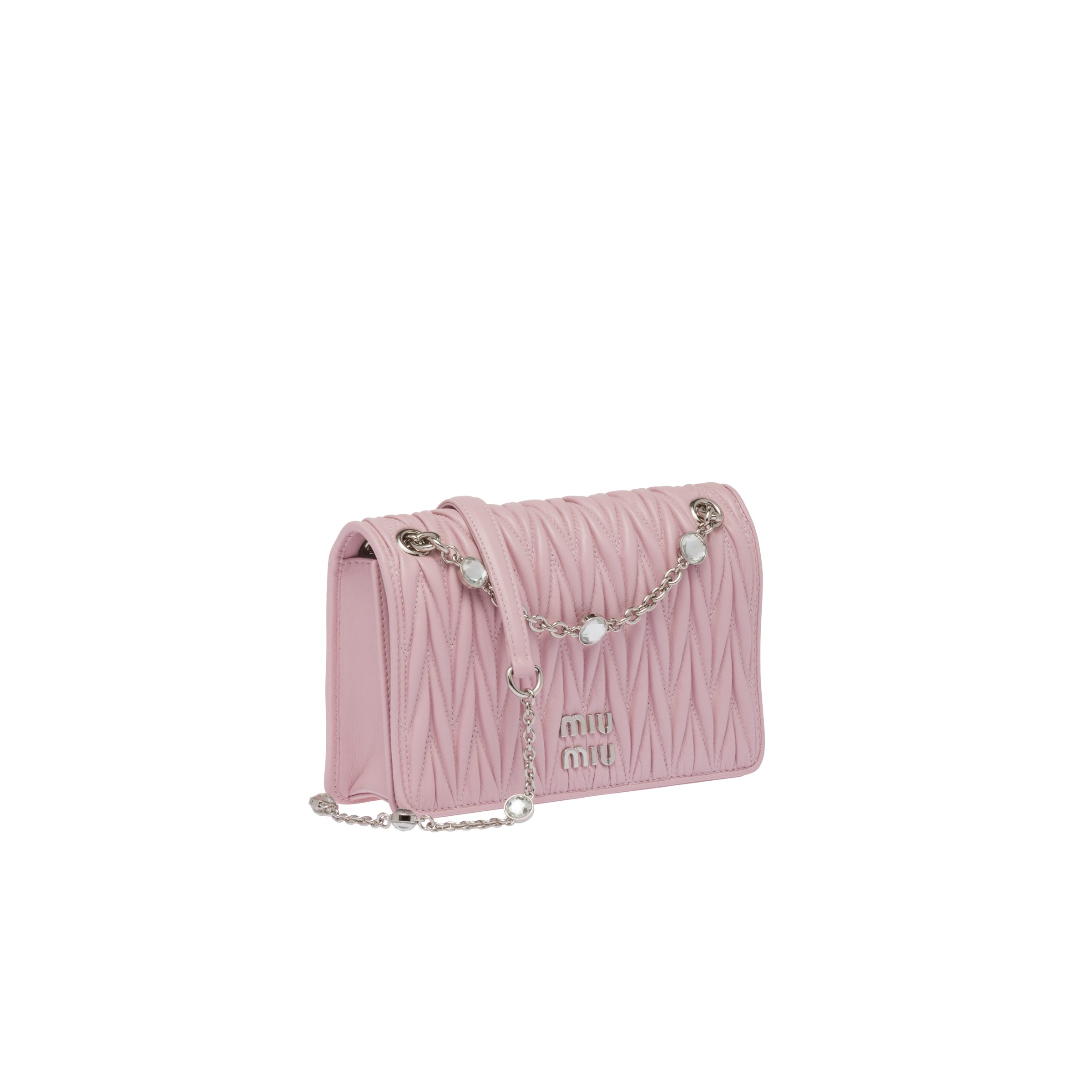 Alabaster Pink Matelass Nappa Leather Mini bag Miu Miu