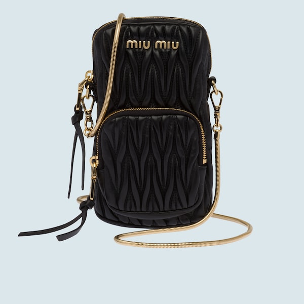 Matelasse Nappa Leather Mini Bag Black Miu Miu Matelasse Nappa Leather Mini Bag Black Miu Miu