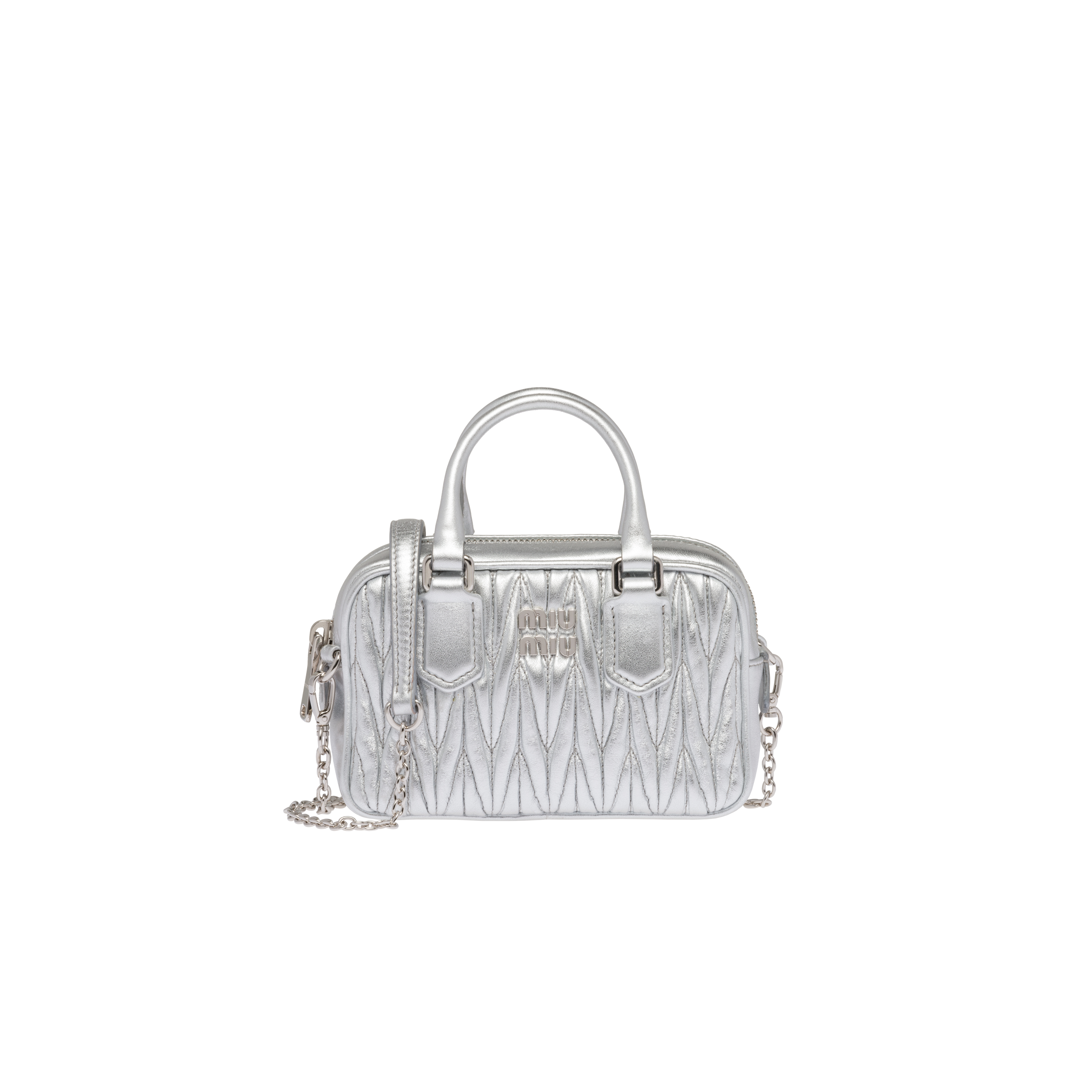 Silver miu new arrivals miu bag