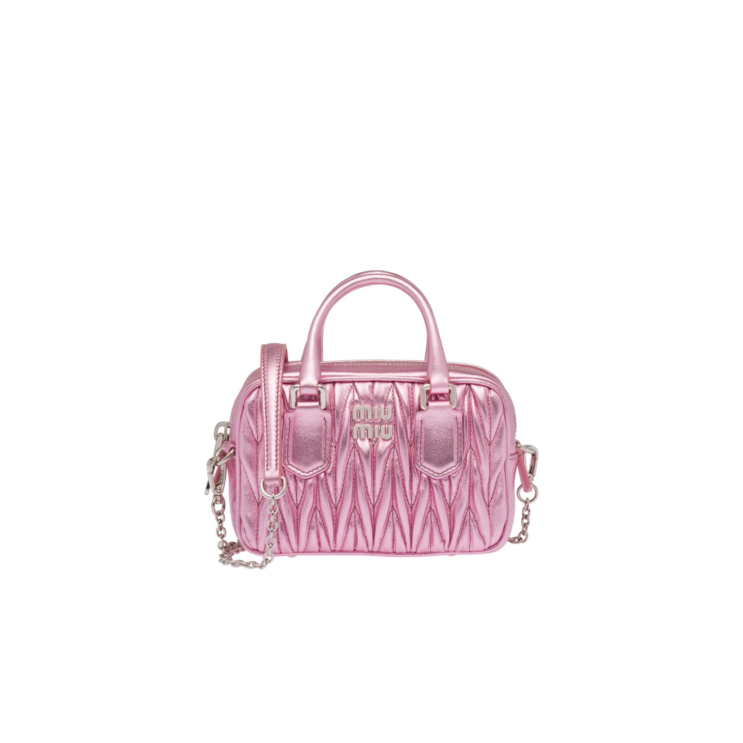 Miu Matelasse Miu Miu Tasche Rosa Miu Miu Matelassé Nappa