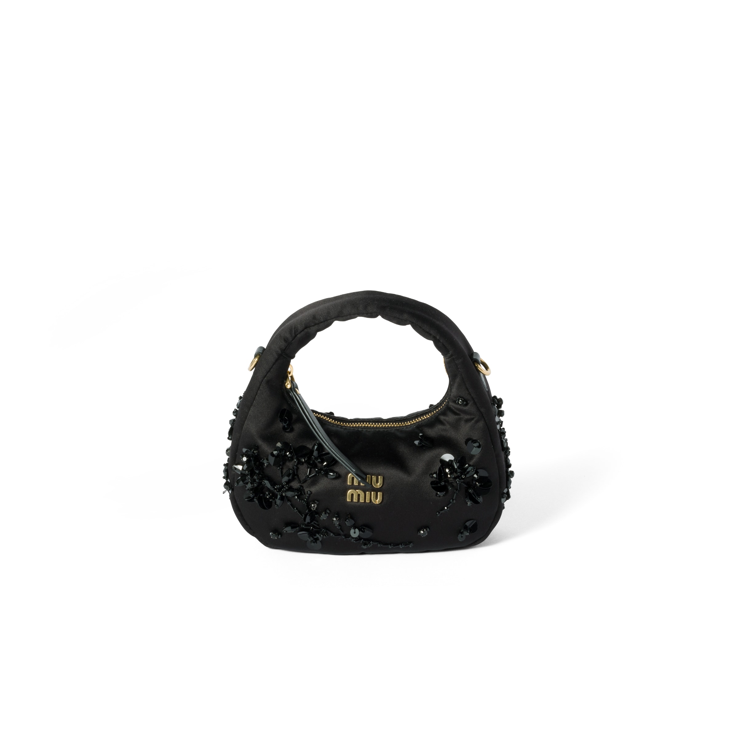 Wander Embroidered Duchesse Mini-bag, Woman, Black
