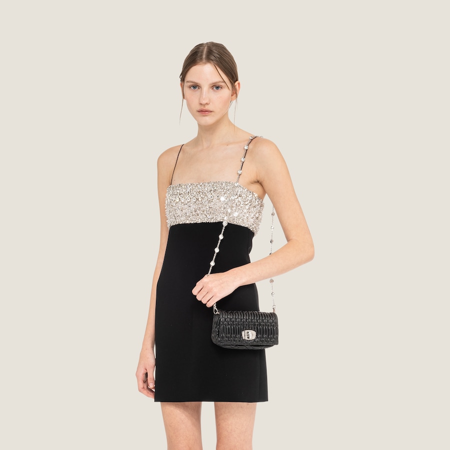 MIUMIU 26S POCKET BAG 38 IN BLACK CALFSKIN GOLD HARDWARE main image 1