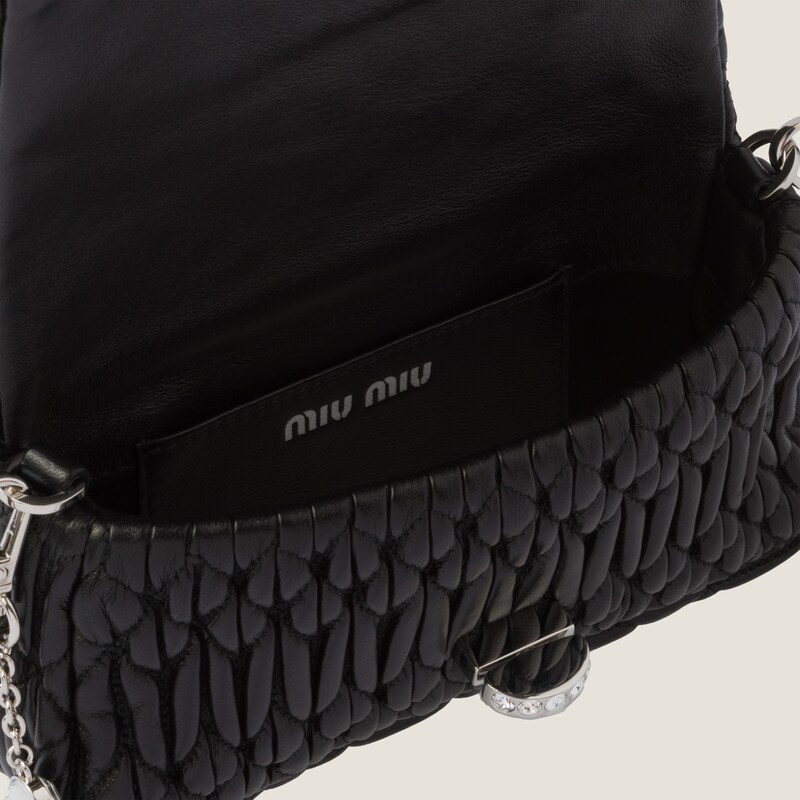MIUMIU 26S MINI-BACKPACK 17 IN DARK RED CALFSKIN GOLD HARDWARE