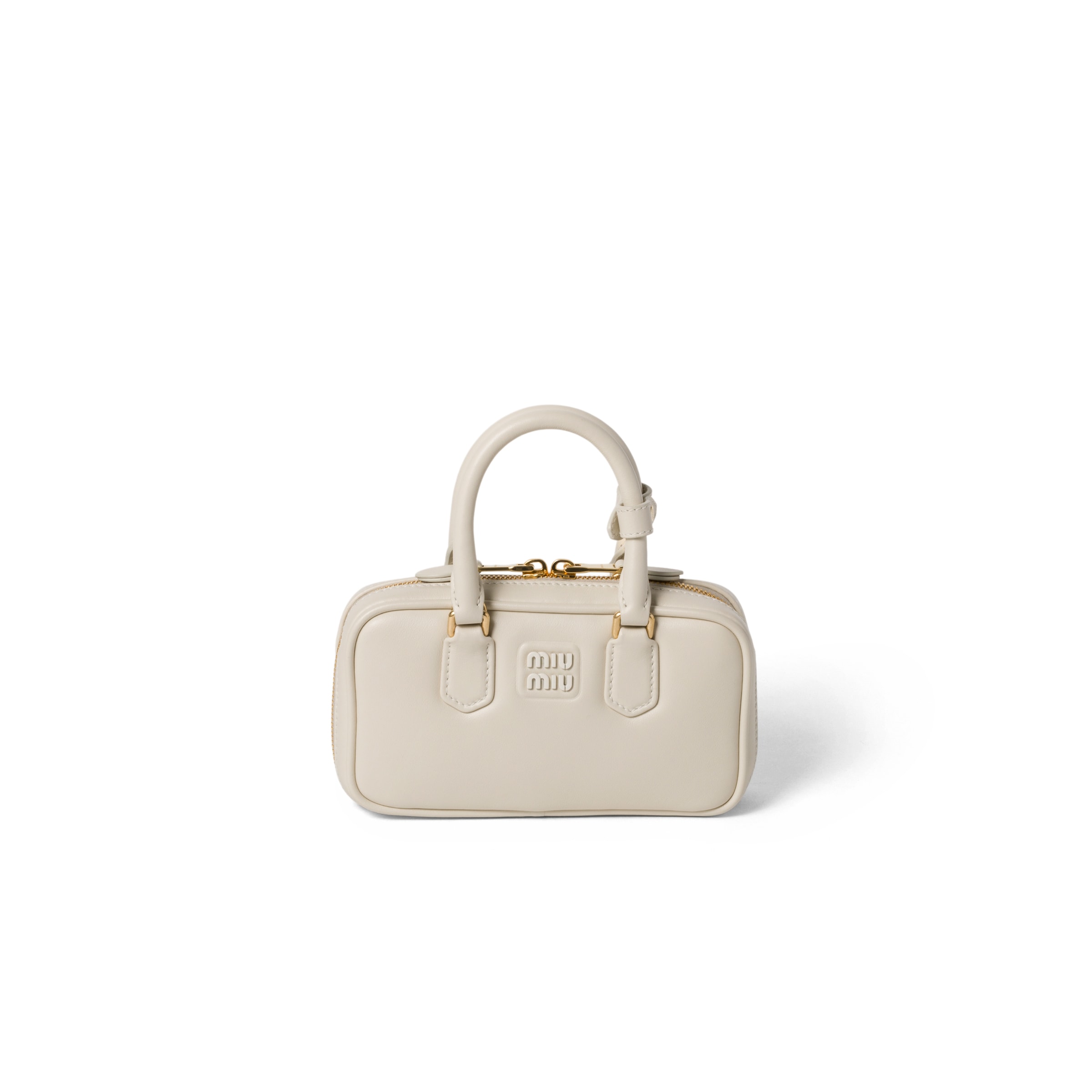 Miu Miu Arcadie Leather Mini-bag In Chalk White