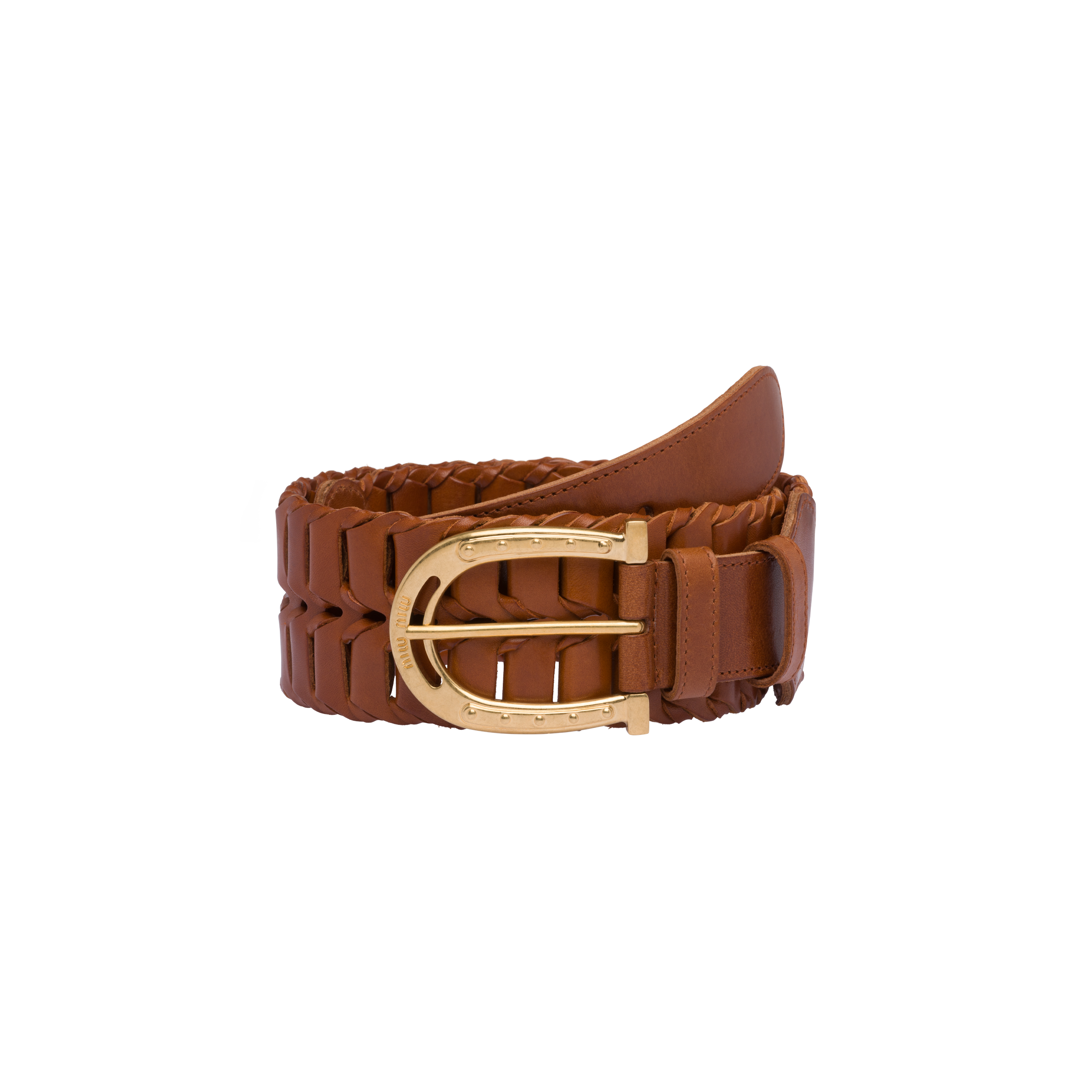 woven leather belt