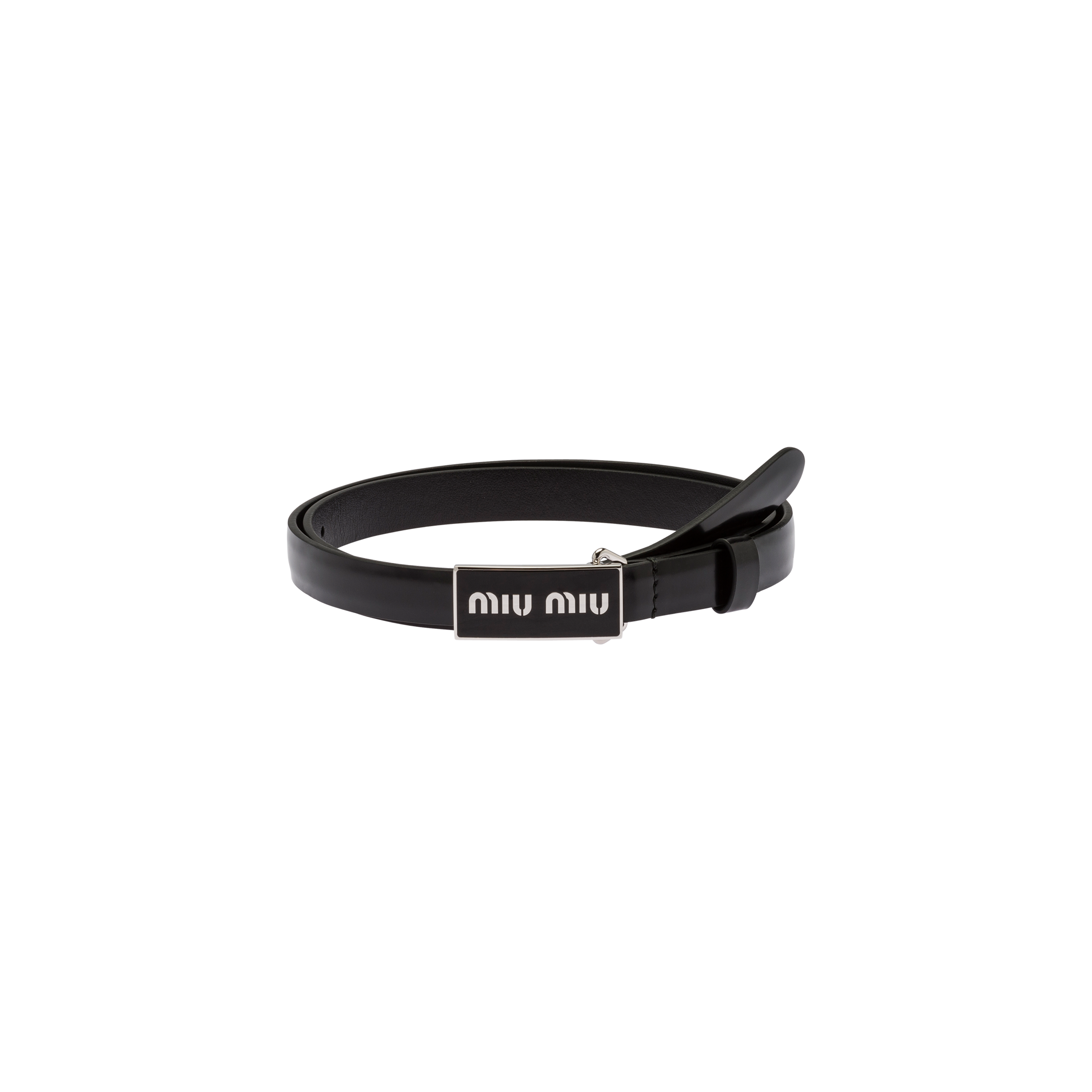 Brushed leather belt