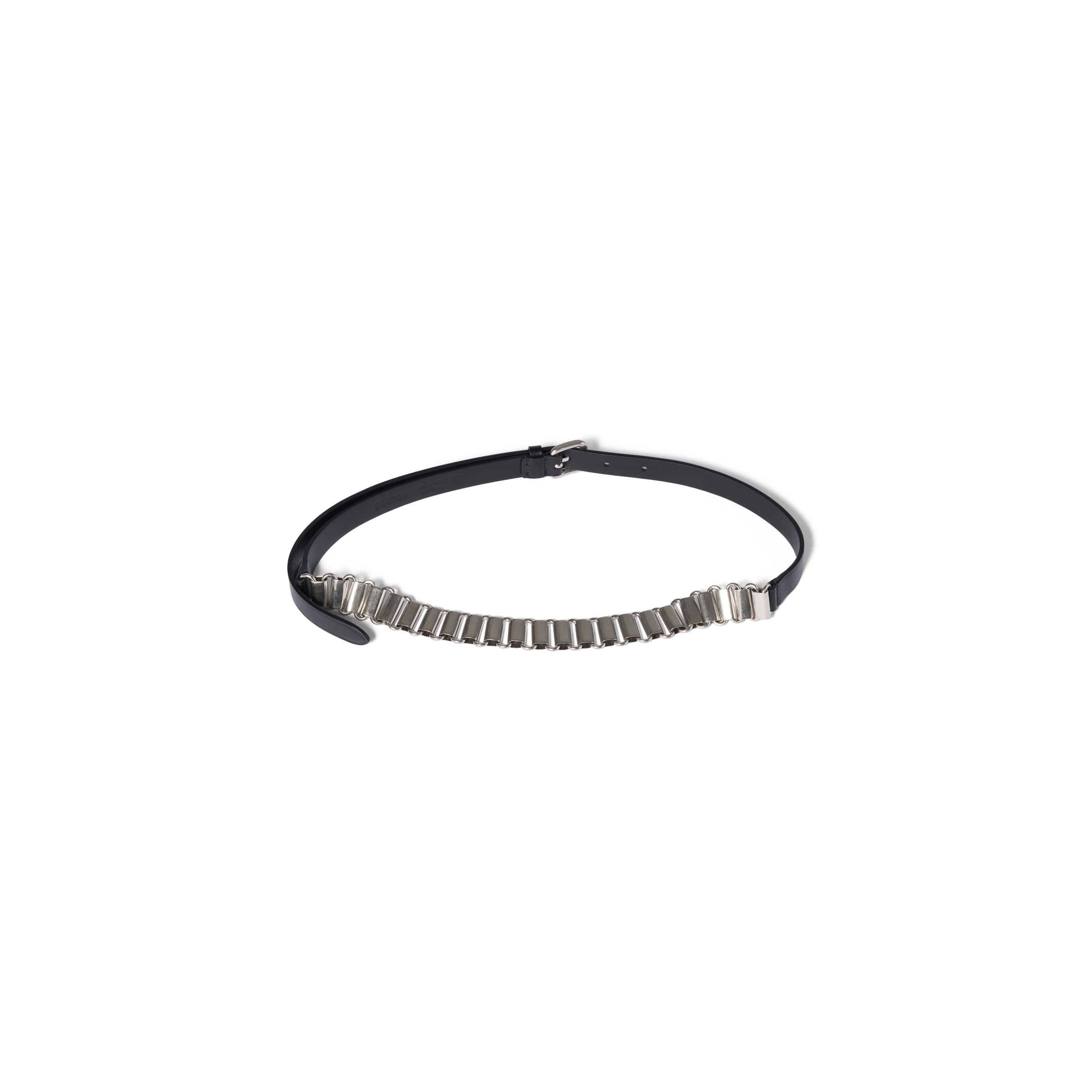 Miu Miu Leather And Metal Belt, Woman, Black, Size 85