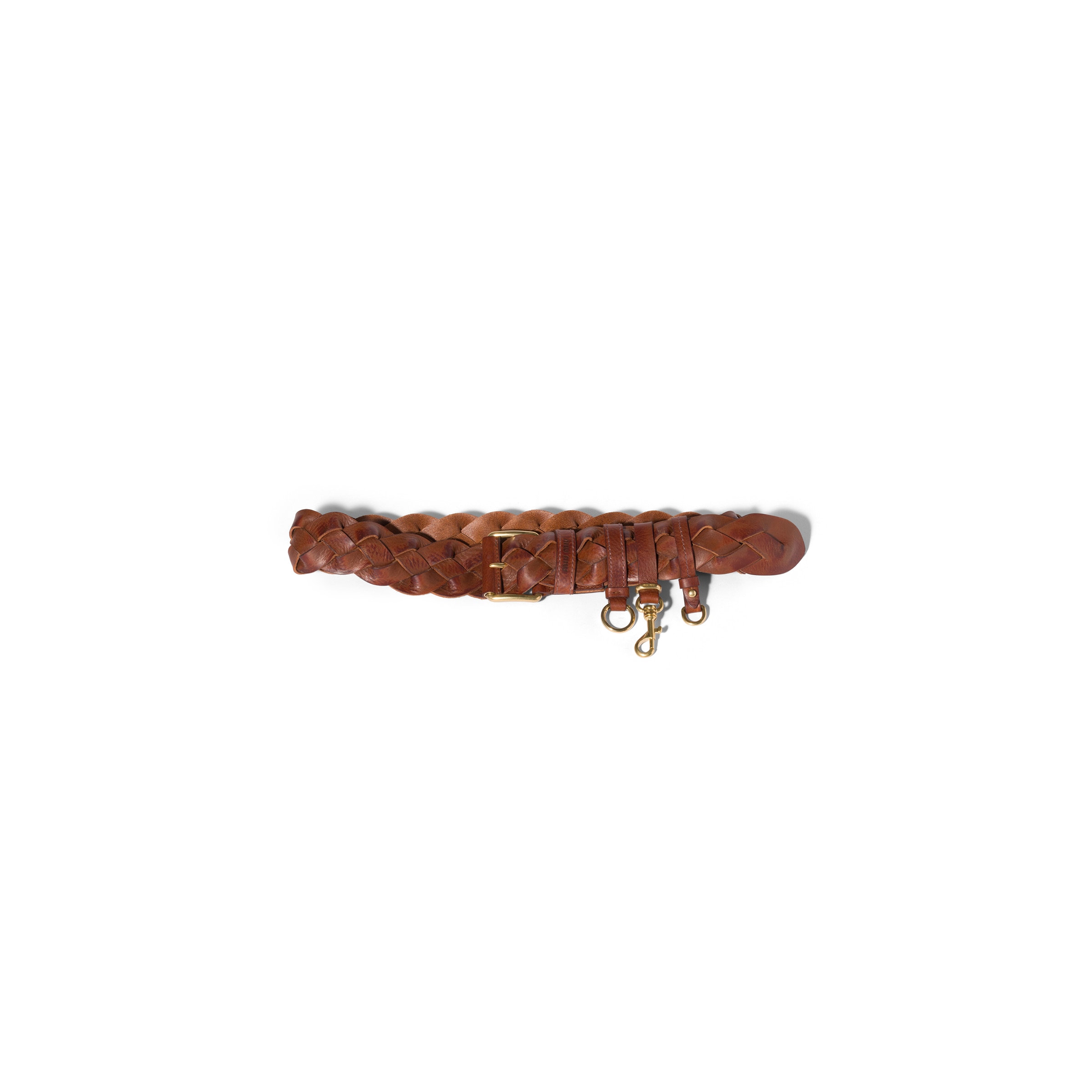 Miu Miu Leather Belt, Woman, Tobacco, Size 70