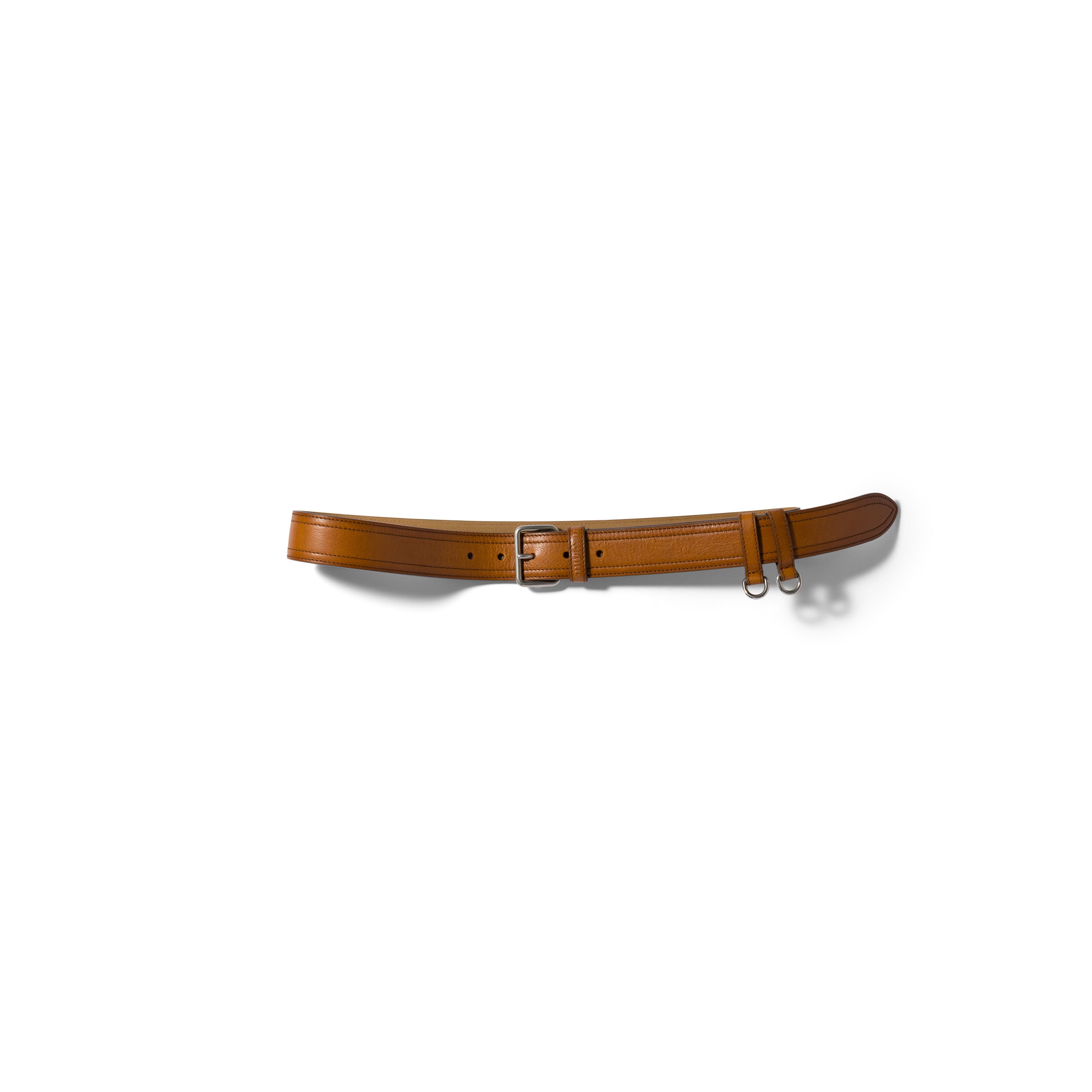 Miu Miu Leather Belt In Brown